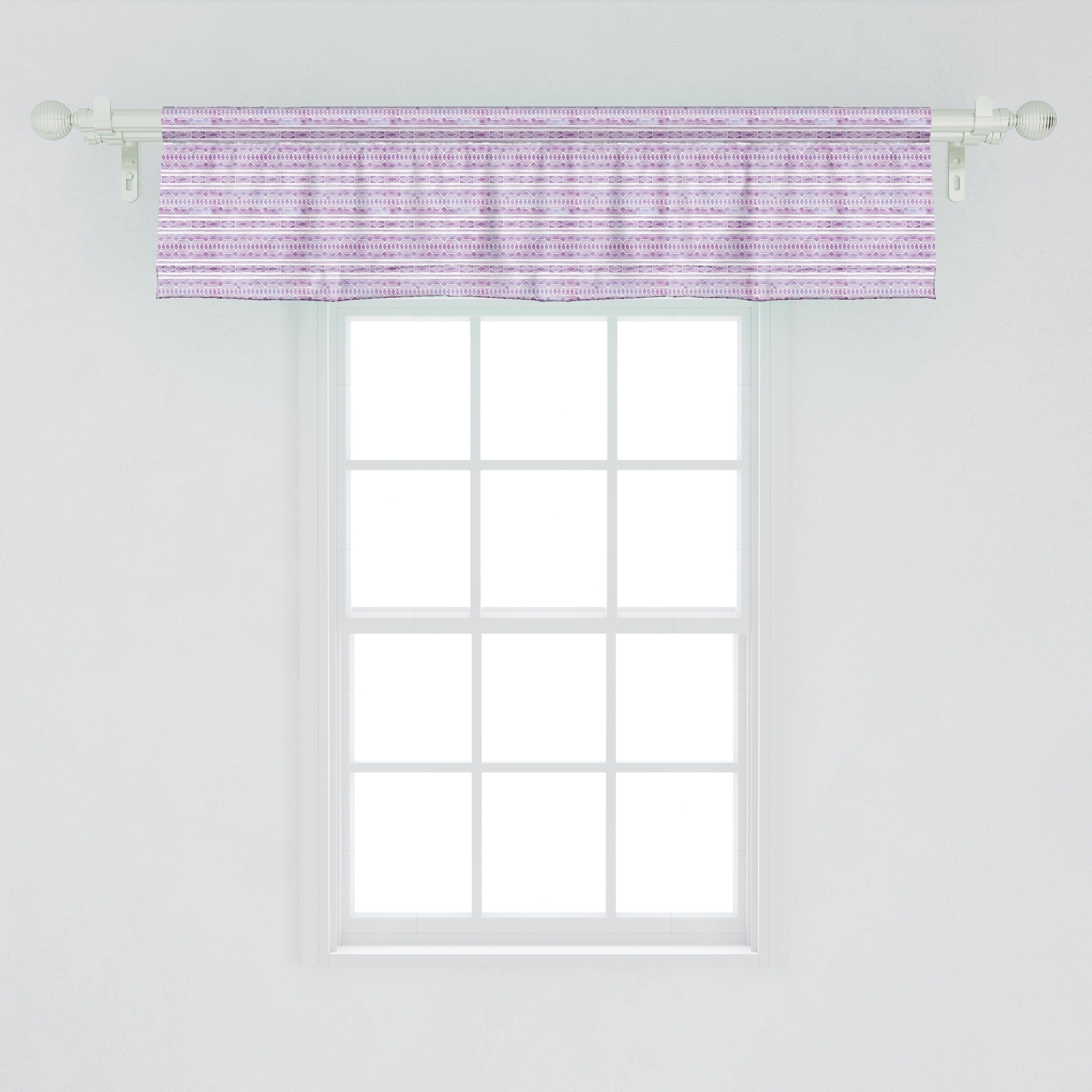 Küche Volant Scheibengardine Vorhang Dreiecke Aquarell Stangentasche, Schlafzimmer Microfaser, Dekor für Abakuhaus, mit