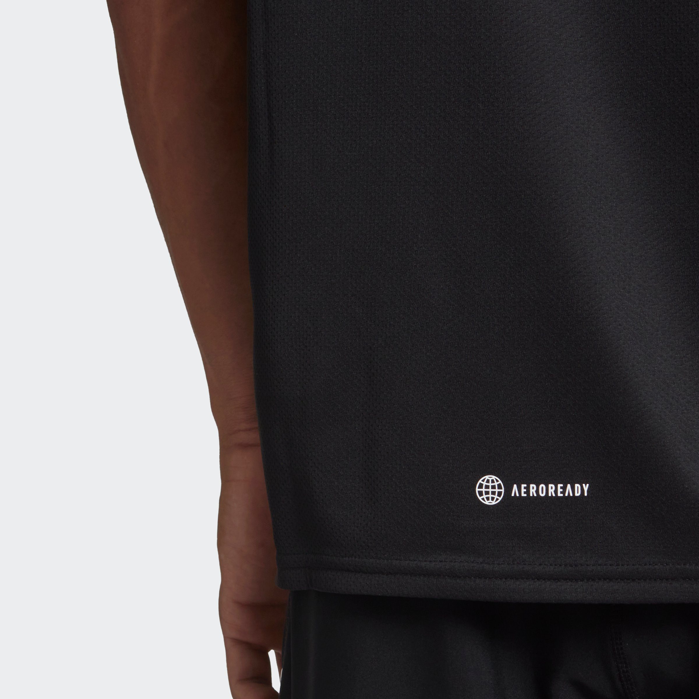 adidas Black FOR AEROREADY MOVEMENT Performance DESIGNED T-Shirt