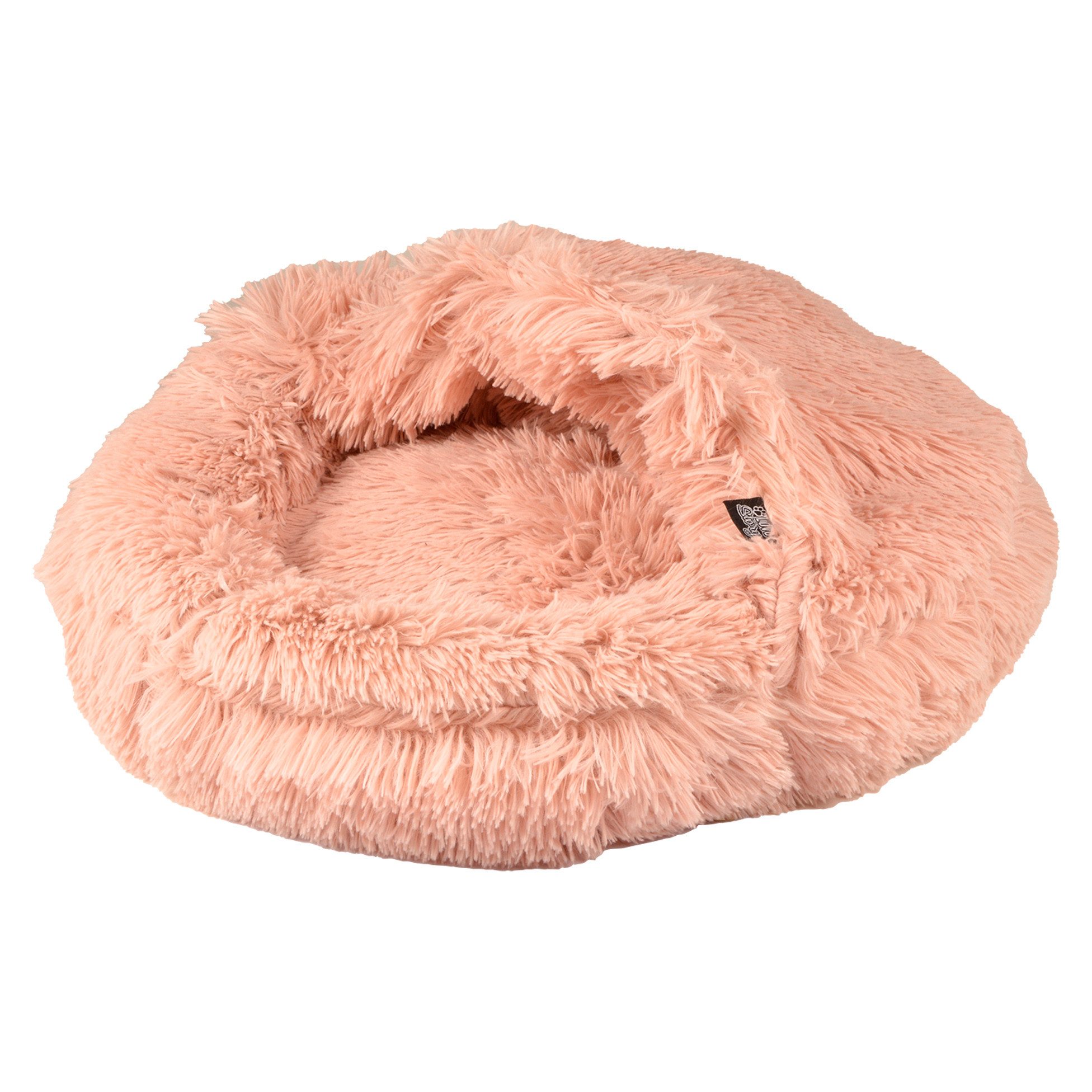 dynamic24 Tierbett, Plüsch Hundebett rosa Ø 55cm