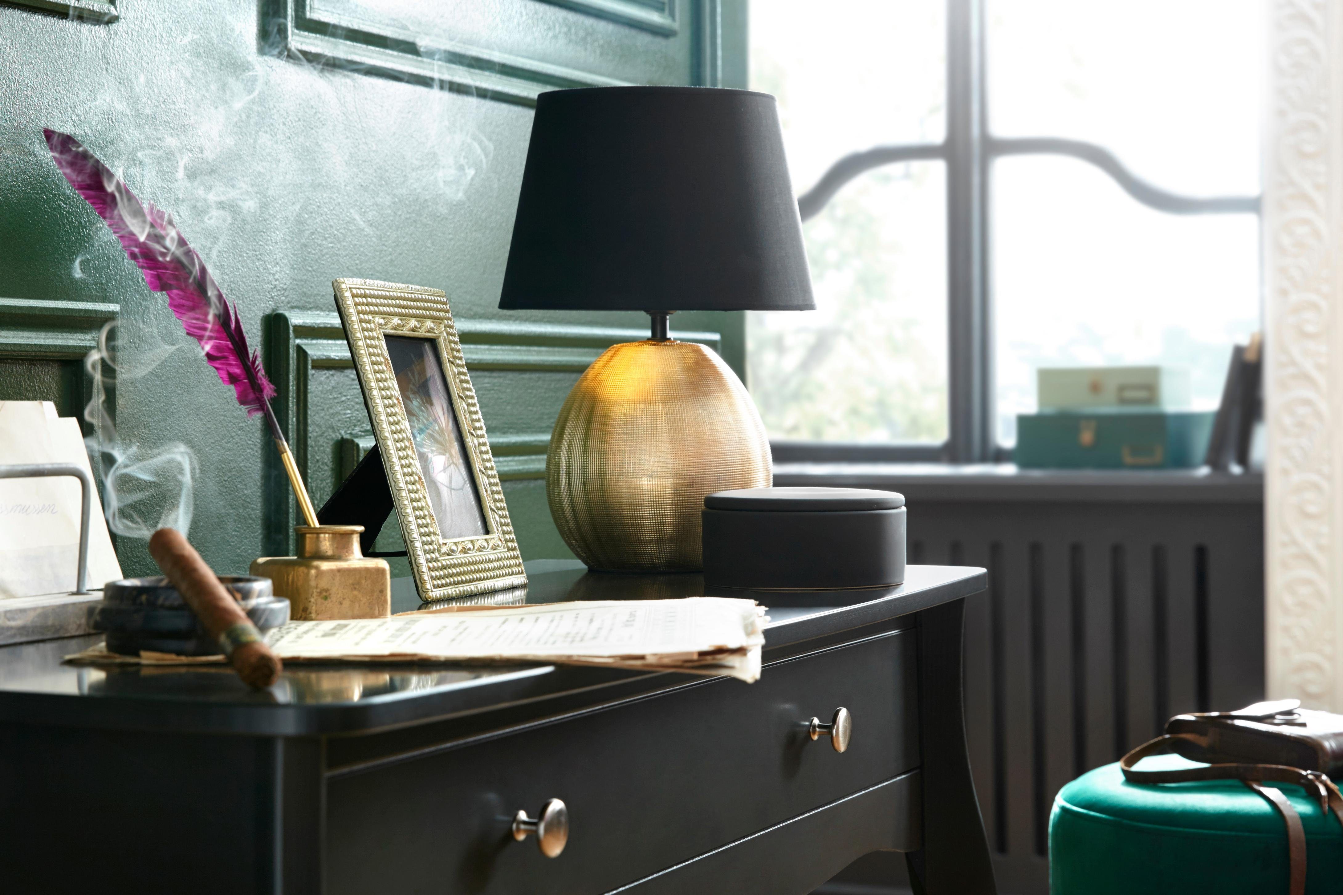 Reality Leuchten Tischleuchte LUXOR, ohne Leuchtmittel, Schnurschalter, Leuchtmittel tauschbar