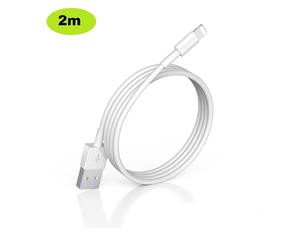 Ventarent Ladekabel passt für iPhone 6 7 8 11 12 13 X Xs Xr Xs Smartphone-Kabel, Lightning, USB-A (200 cm), 2 Meter Ladekabel