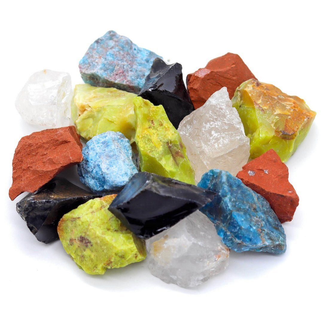 5 Dekosteine, echte LAVISA Edelsteine, Kristalle, Edelstein Mineralien Elemente Natursteine