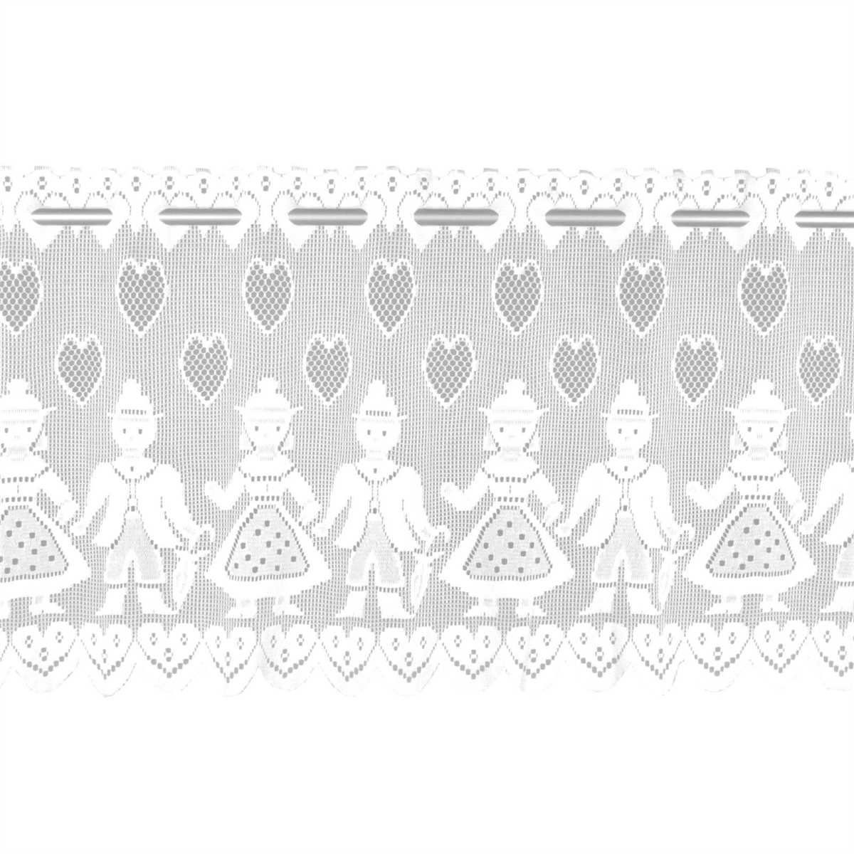 (1 160cm Stangendurchzug 50cm Bistrogardine Arsvita, Vorhang, (BxL) Spitzenoptik, in mit Stangendurchzug Trachtenpaar St), x
