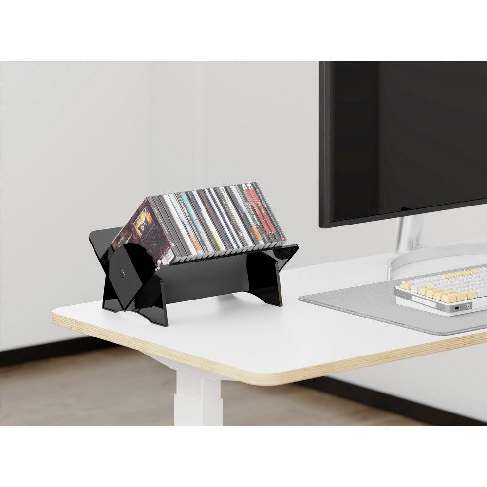 Elevar CD-Hülle Elevar CD Rack 22 CDs/DVDs/Blu-rays PET Schwarz 1 St. (B x H x T) 310