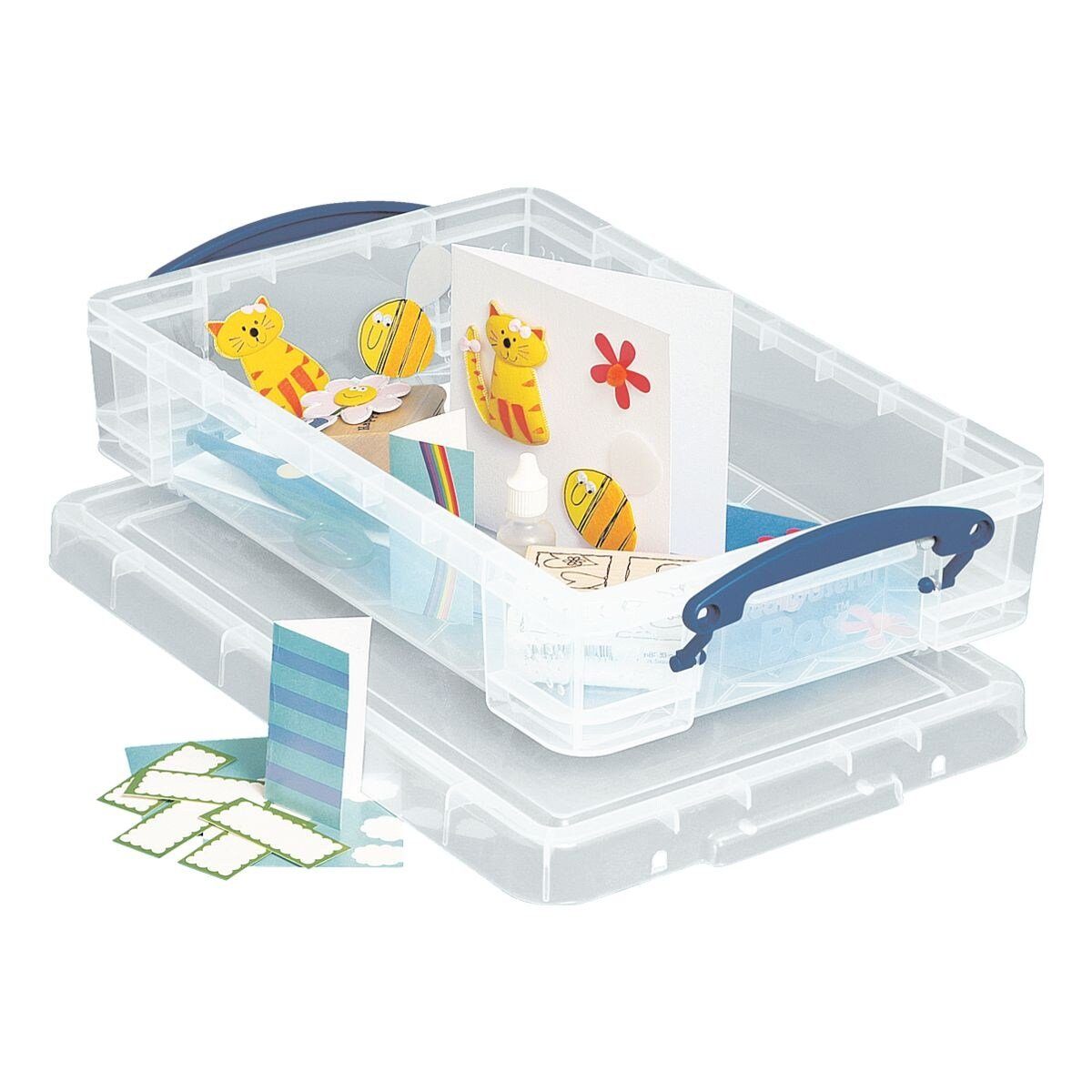 REALLYUSEFULBOX Aufbewahrungsbox, 4 Liter, verschließbar und stapelbar