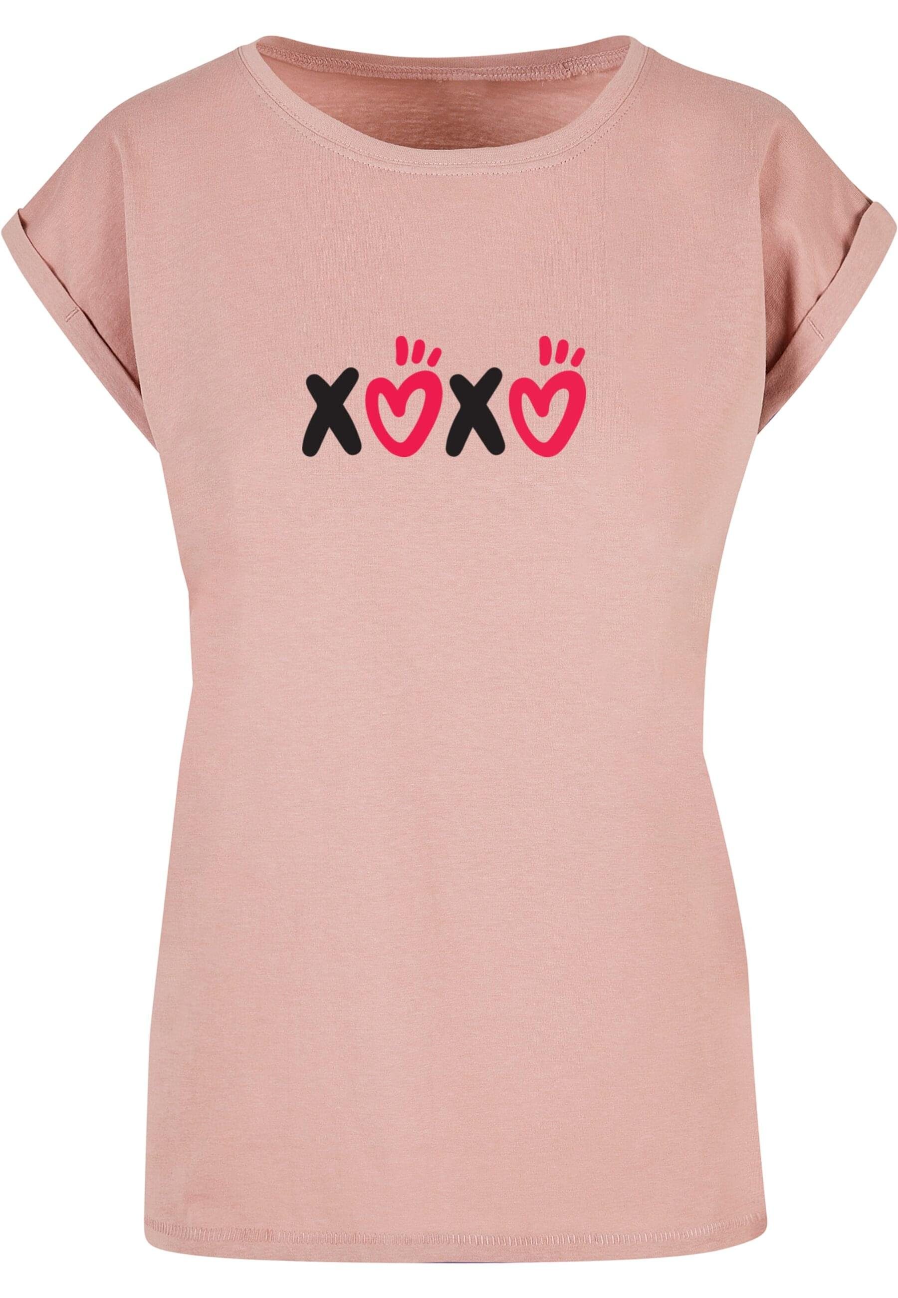 Merchcode T-Shirt Damen Ladies Valentines Day - XOXO Extended Shoulder Tee ( 1-tlg)