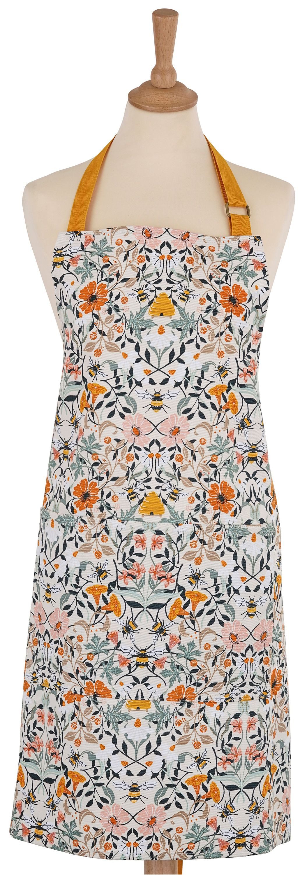 Ulster Weavers Kochschürze Bee Bloom, (1-tlg., 1-teilig), Küchenschürze Nackenband aufgesetzte Tasche ca.70x85cm Baumwolle