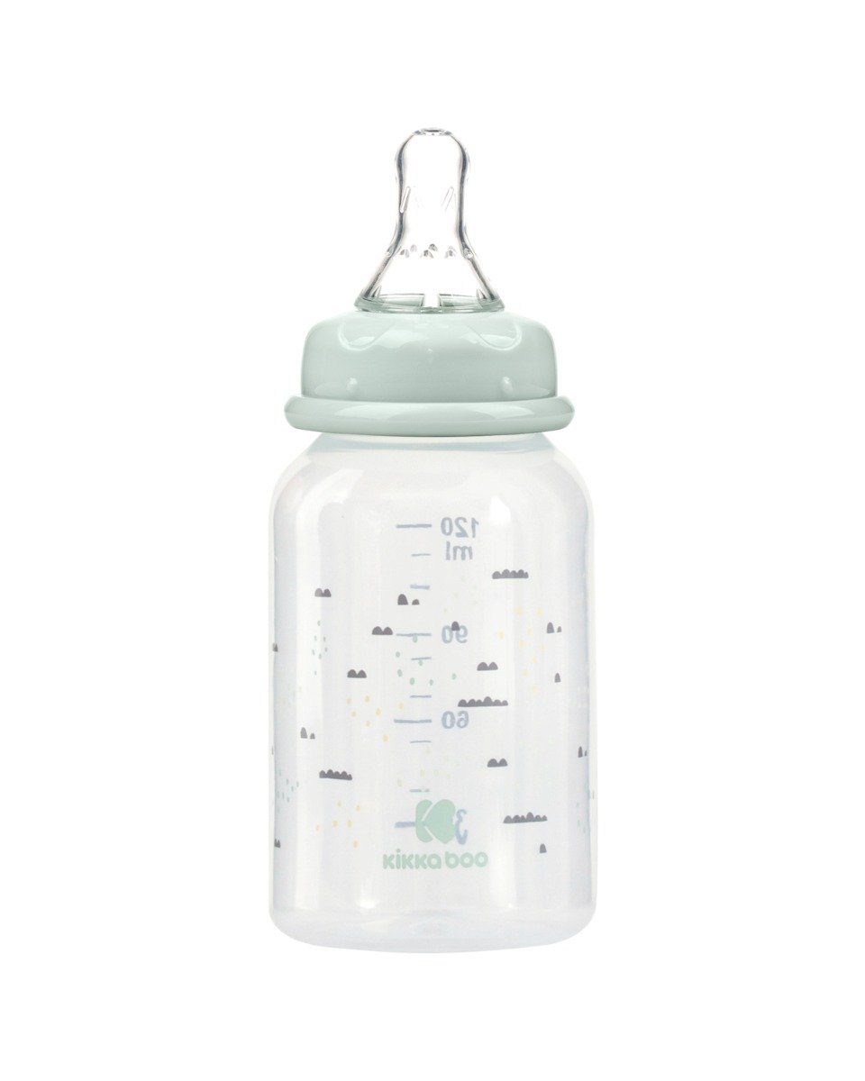 Babyflasche Babyflasche 120 grün ml, S Savanna aus Kunststoff, Anti-Kolik-Sauger Kikkaboo Größe