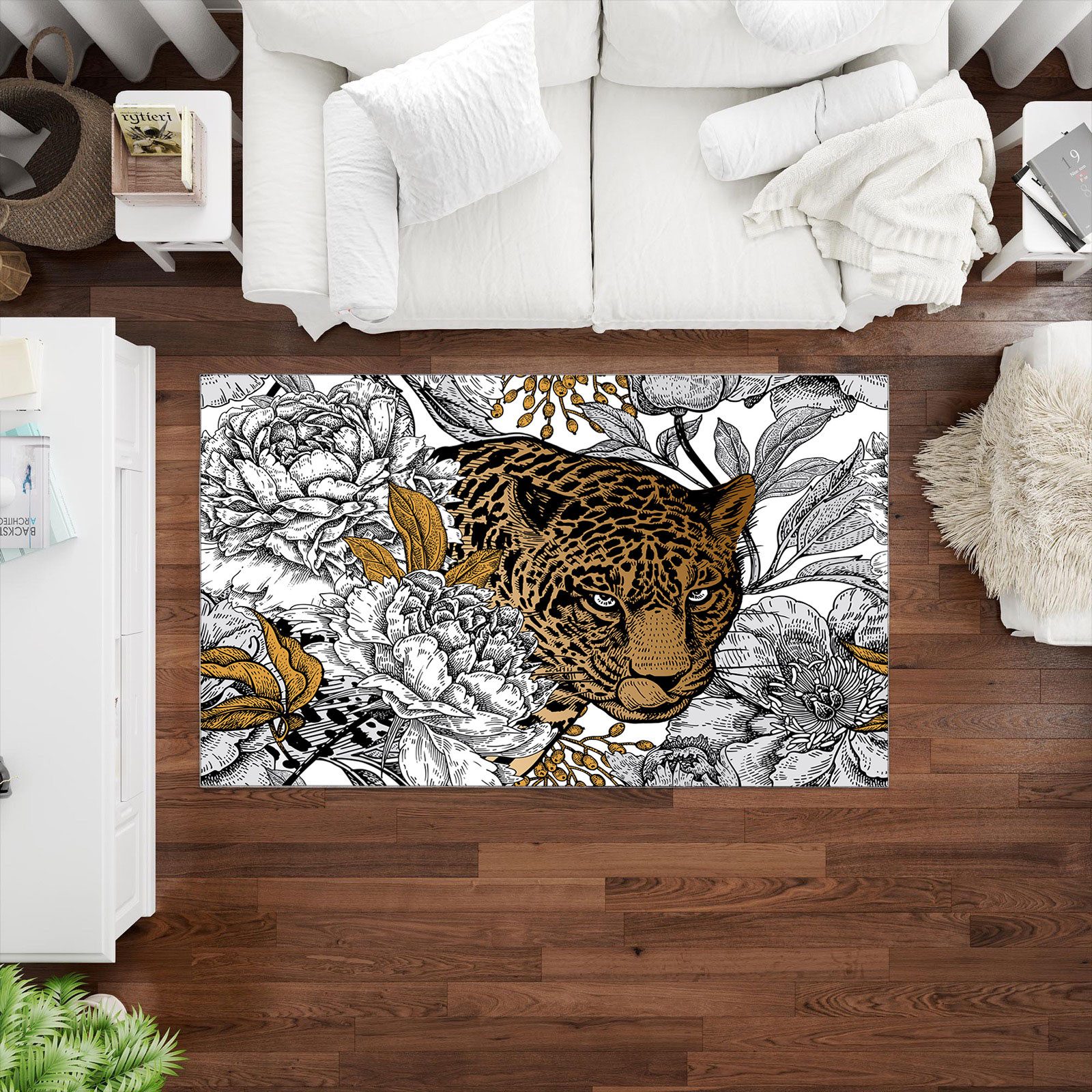 Jungengel Teppich Wildflower Jaguar Läufer Teppichläufer günstig online kaufen