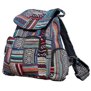 KUNST UND MAGIE Schultertasche Bunter Hippie Rucksack Tagesrucksack Daypack Nepal Fair Nachhaltig