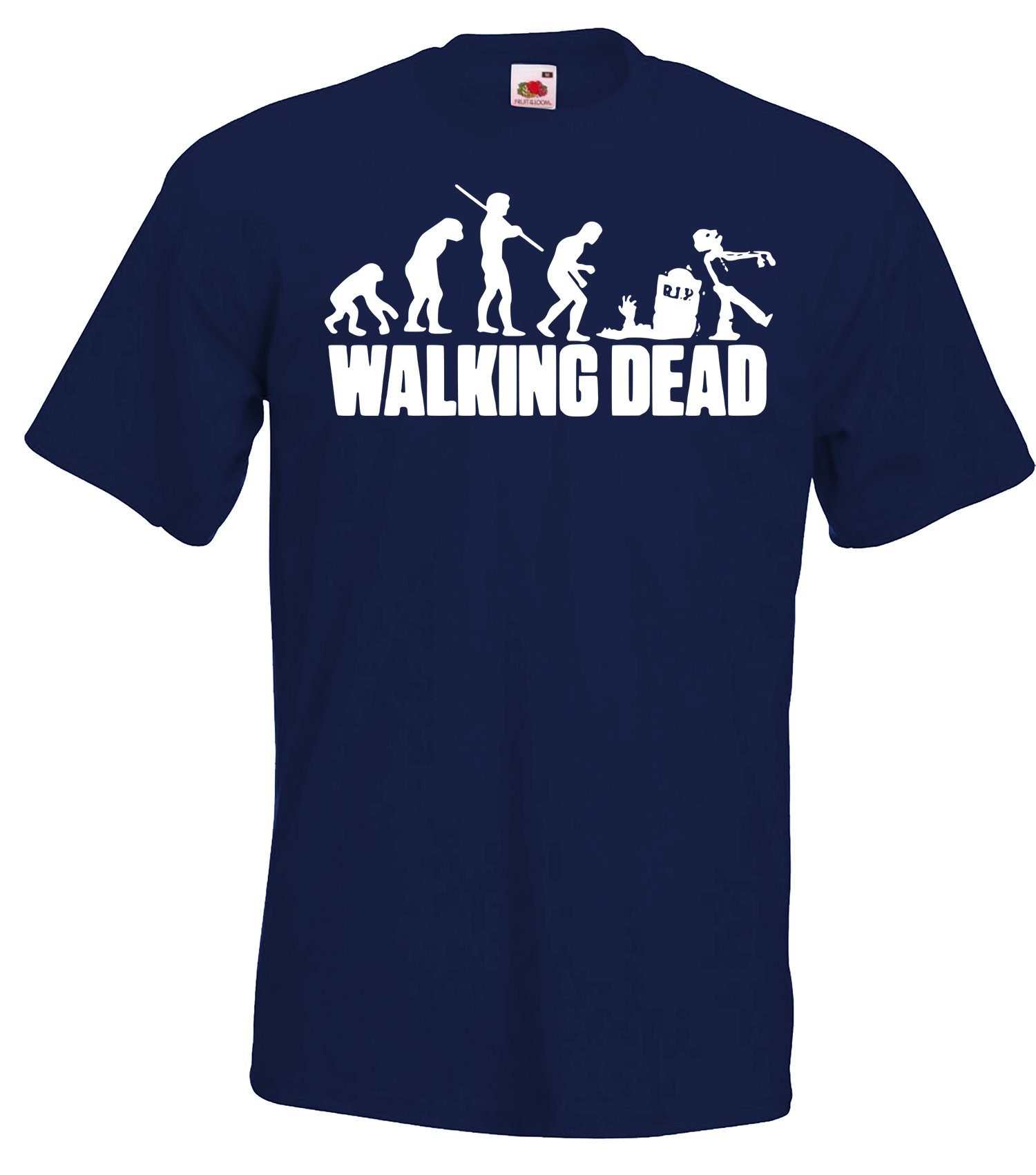 Walking Navyblau Youth T-Shirt mit tendigem Dead Designz Motiv Herren Serien Shirt