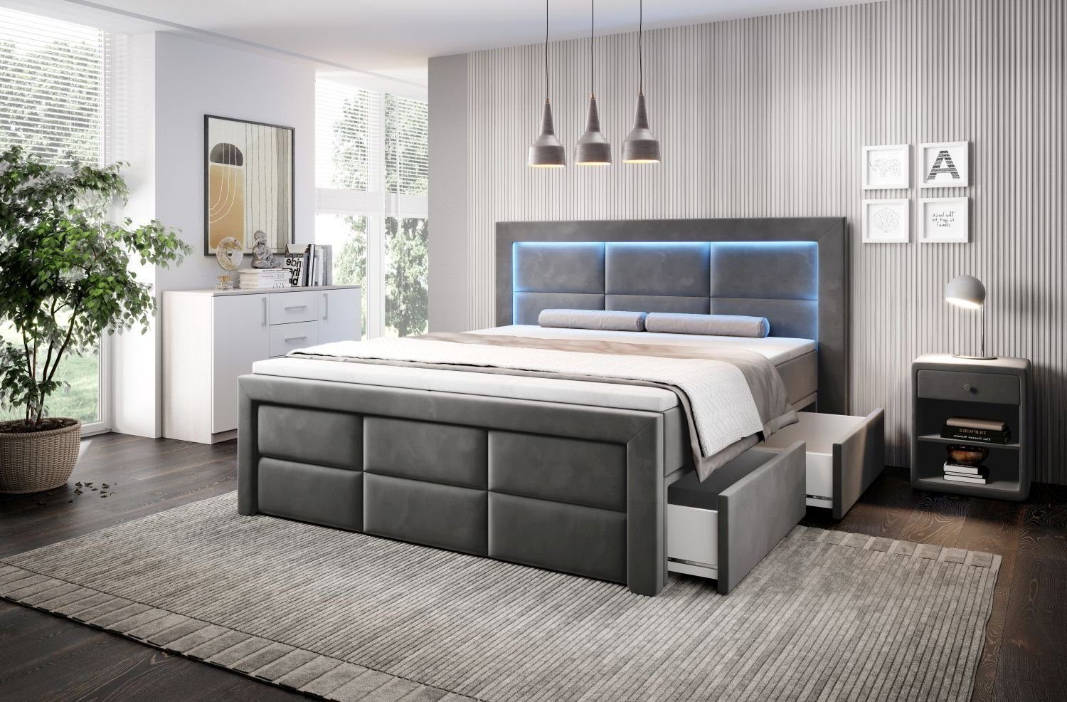 Lukas Möbel Boxspringbett Boxspringbett Aston mit günstig online kaufen