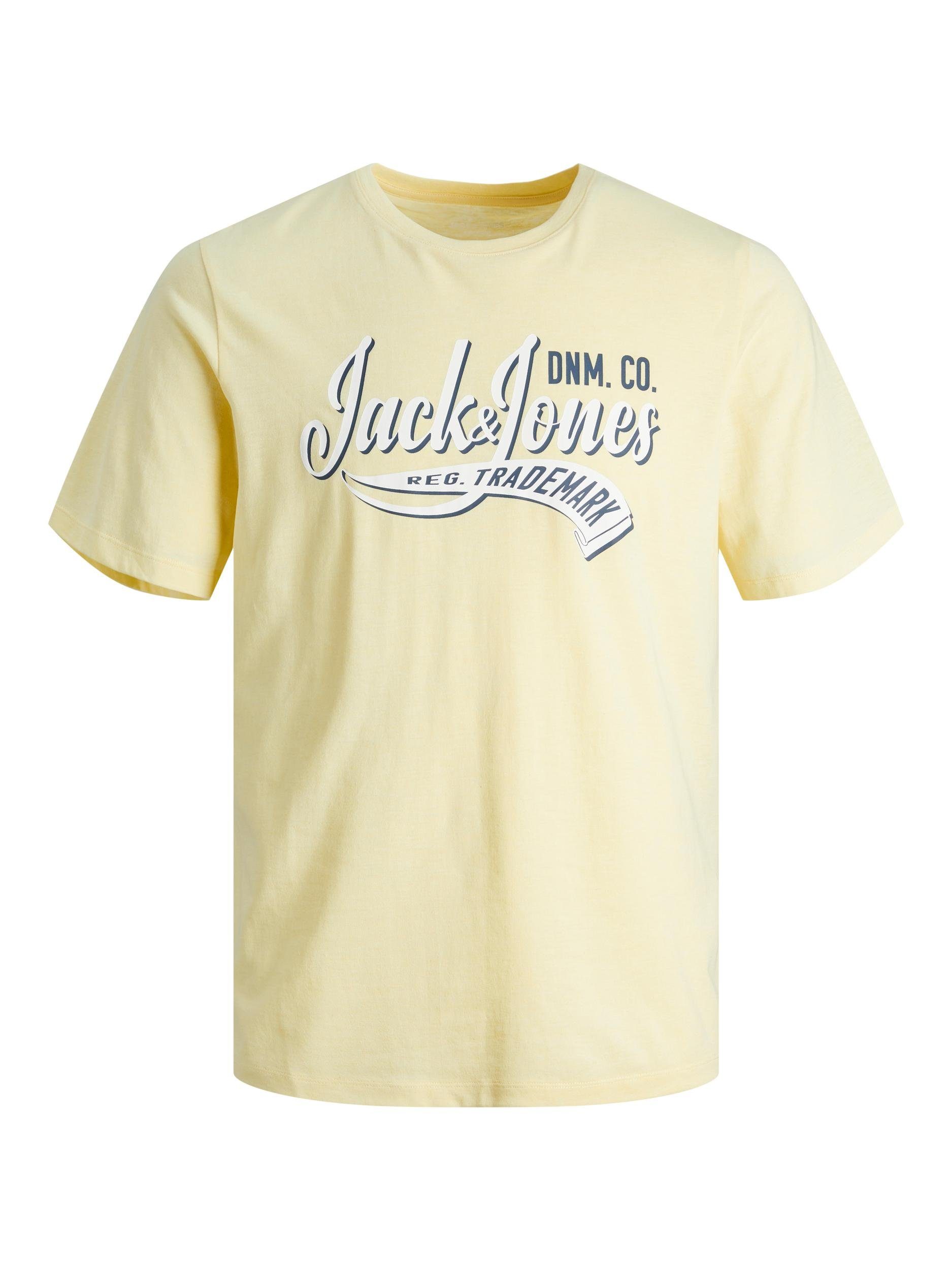 Jack & Jones Junior Rundhalsshirt SS TEE NECK vanil COL JJELOGO 2 JNR NOOS french AW23