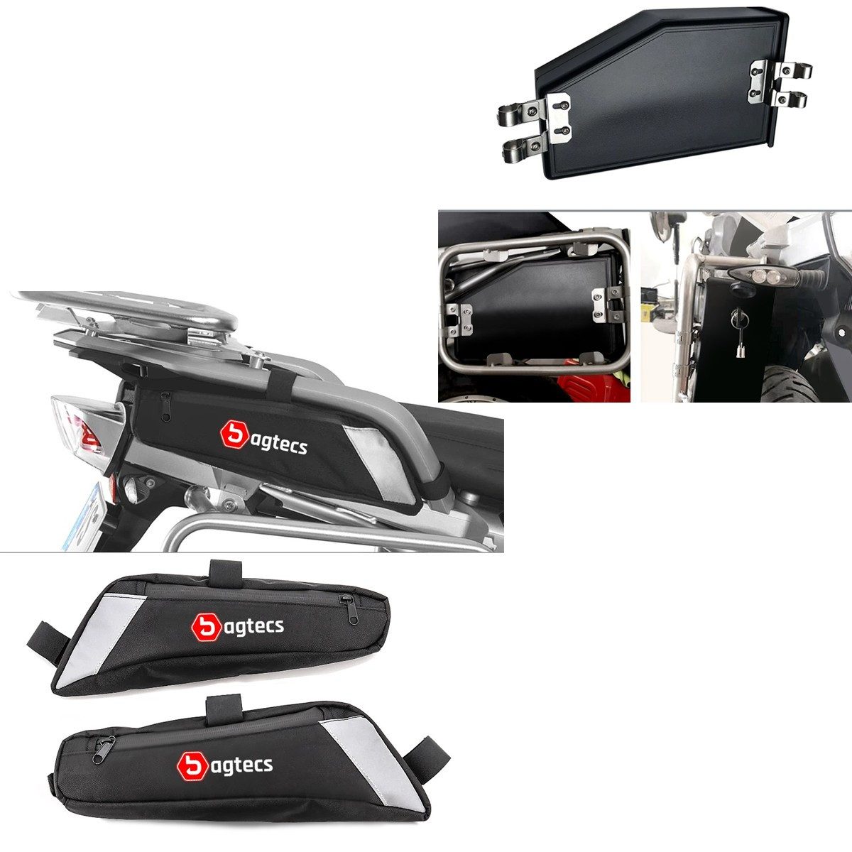 Bagtecs Reisetasche Set: Инструментtasche passend für BMW R 1200 GS / ADV 13-18 hinten BF5 +