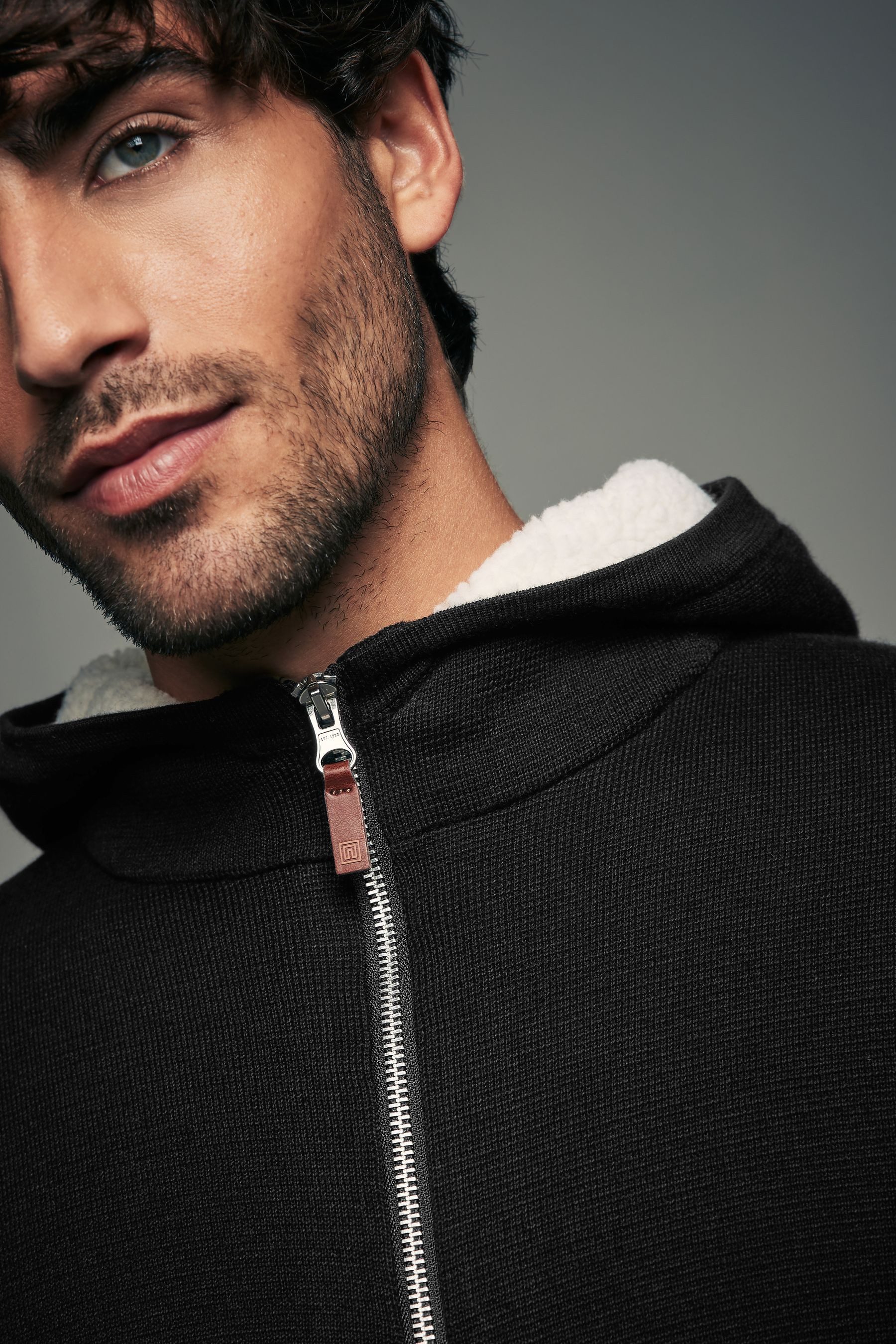 Next Kapuzenpullover Relaxed Fit Kapuzenjacke Plüschfutter Baumwolle (1-tlg)