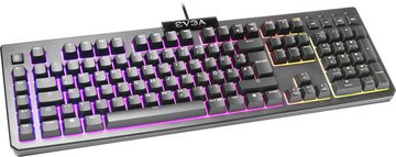 EVGA EVGA Z12, Tastatur. schwarz, LEDs RGB, USB, DE (834-W0-12DE-K2) Gaming-Tastatur