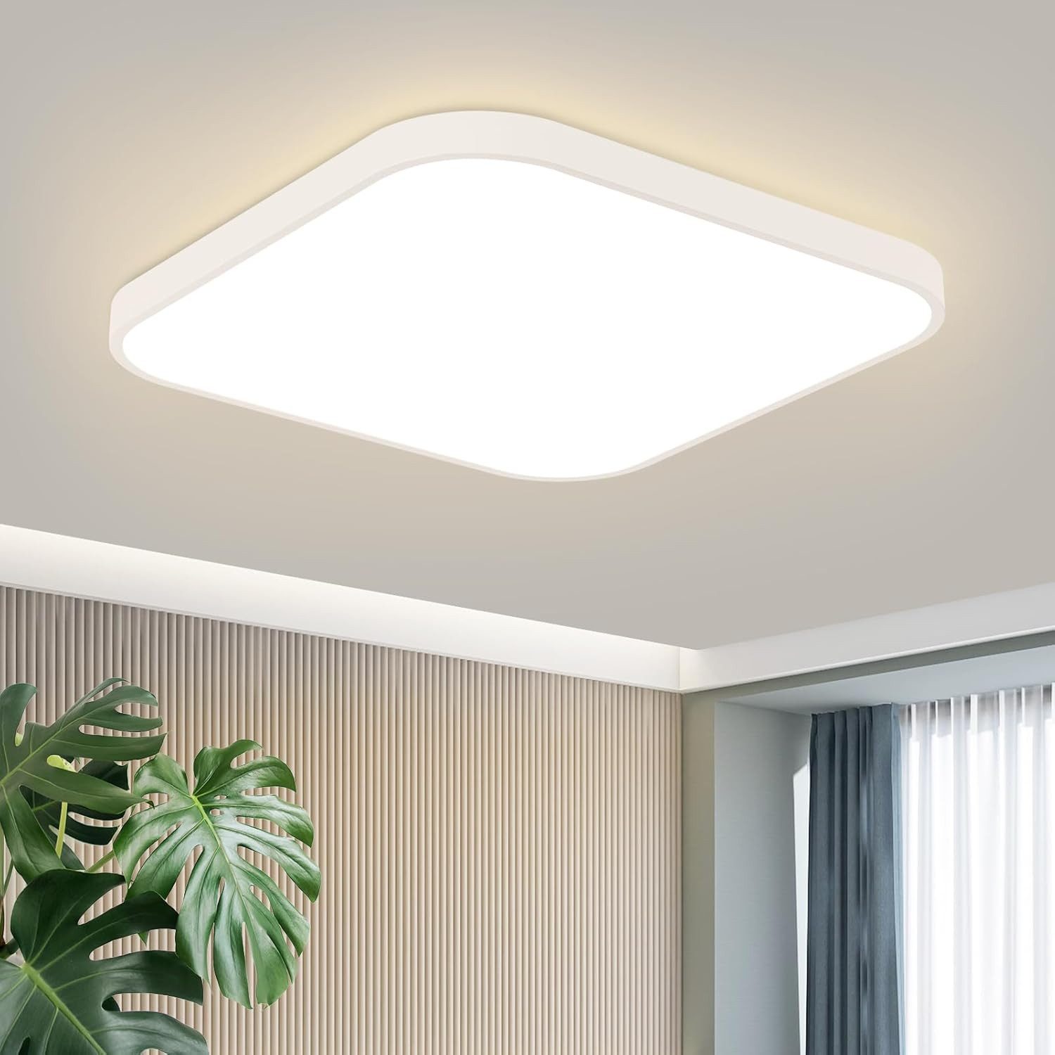 ZMH LED Deckenleuchte 27cm Quadratisch Flach günstig online kaufen