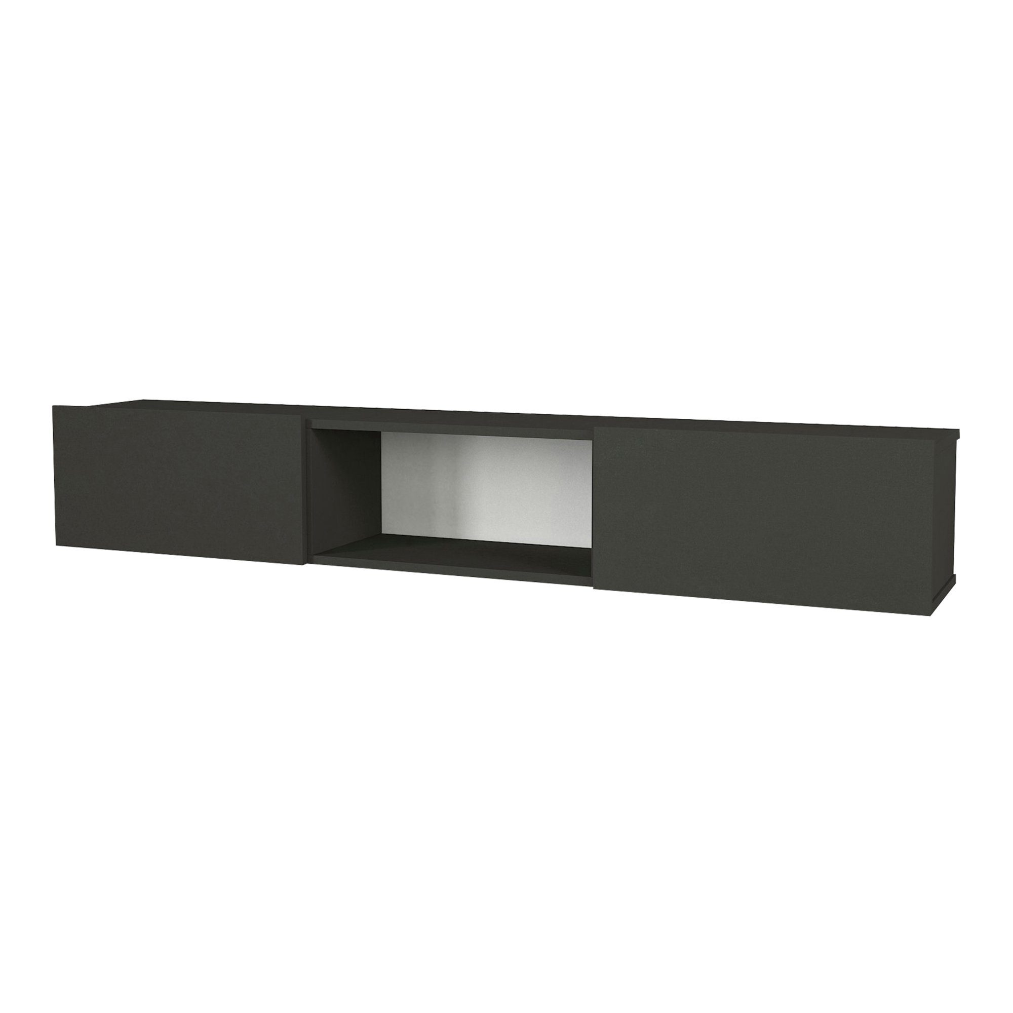 en.casa Lowboard, »Paltamo« Fernsehschrank 180x31x29,5cm Anthrazit günstig online kaufen