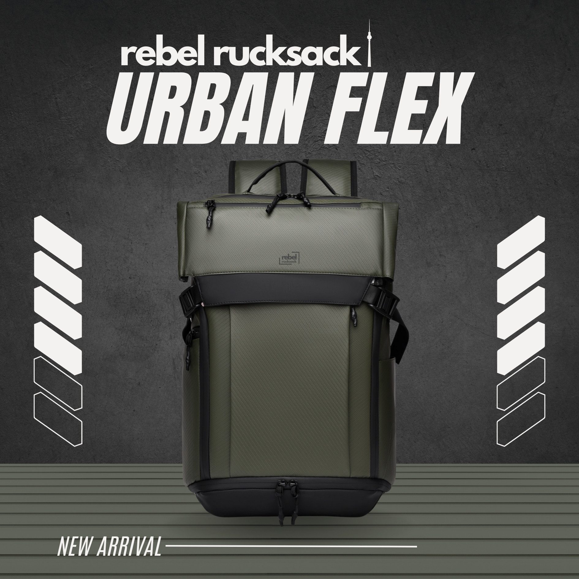 Rebel Rucksack Freizeitrucksack Urban Flex Green, günstig online kaufen