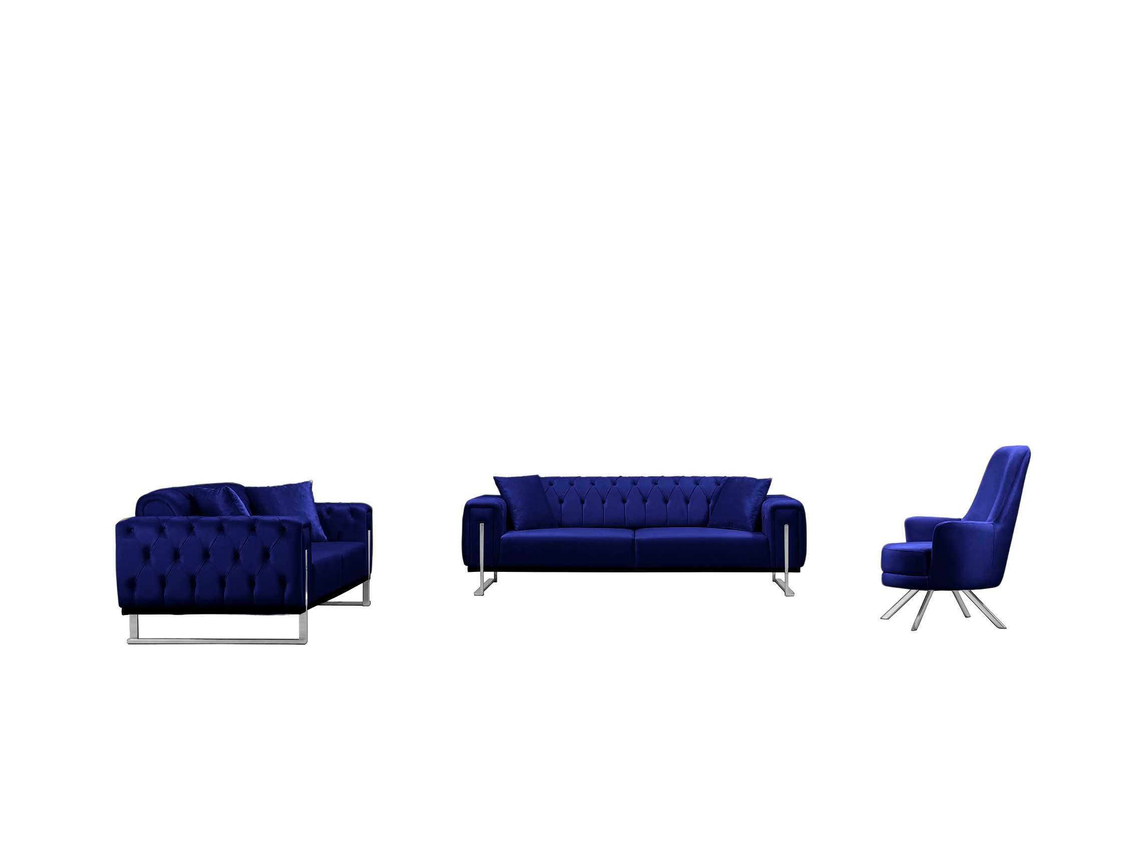 Palms-Store Sofa Valenci 6 Stoff-farben & 3 Kufen Farben, frei kombinierbar, mit Bettfunktion