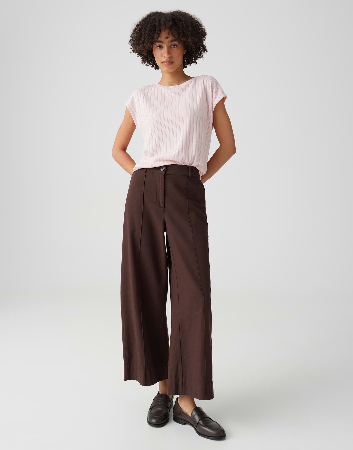 OPUS Kurzarmshirt Sapino aus Jersey mit Rippstruktur leichte Transparenz, weicher Griff, Casual – Bild 5 von 5