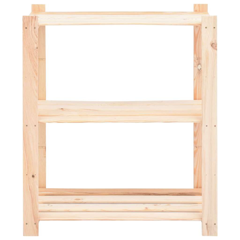 vidaXL Schwerlastregal Lagerregal mit 3 Böden 80×38×90 cm Kiefer Massivholz 150 kg, 1-tlg. – Bild 3 von 5