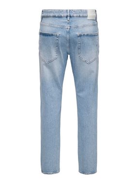 ONLY & SONS Regular-fit-Jeans Regular Denim Pants mit Rissen 5-Pocket Jeans Hose 7128 in Hellblau