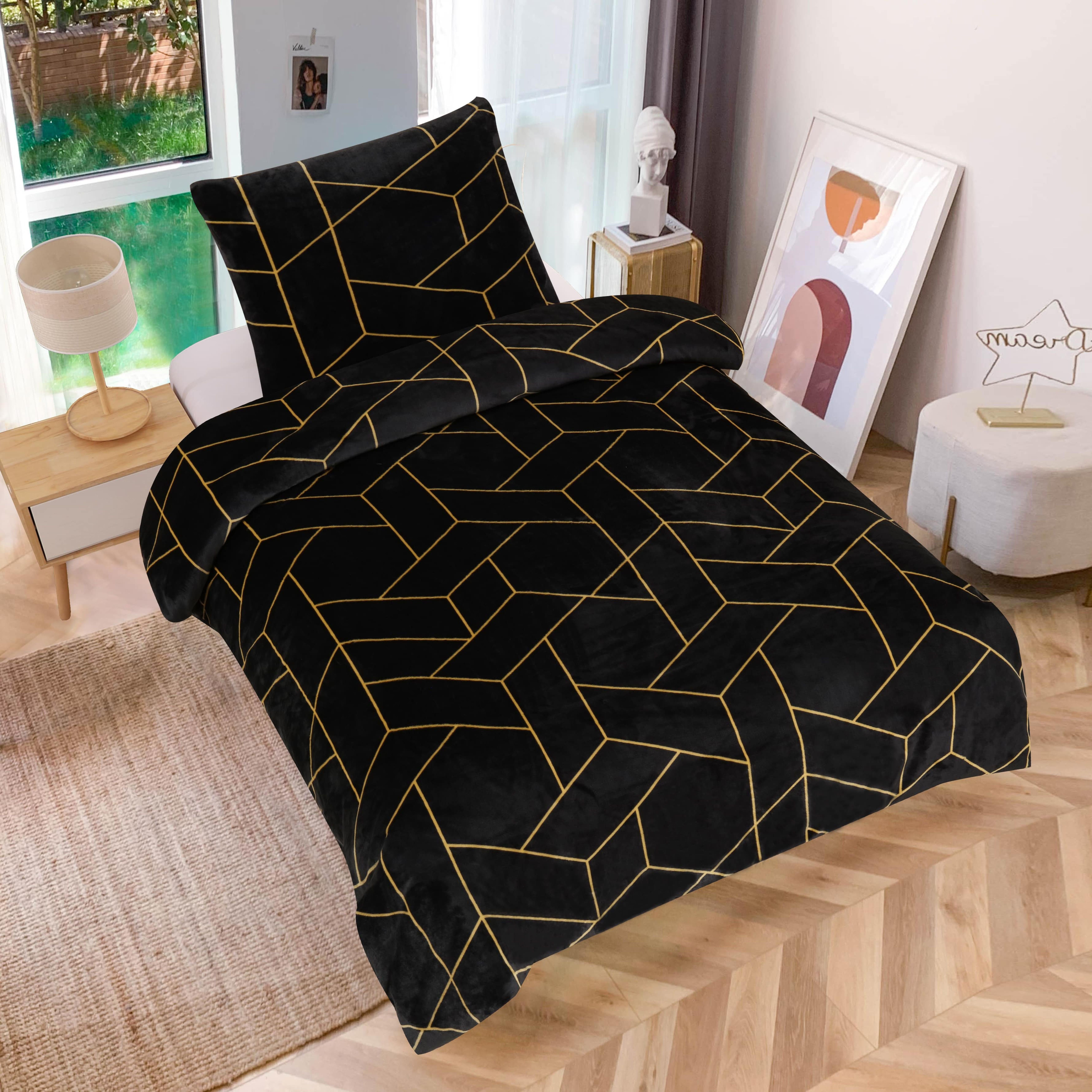 One Home Bettwäsche Winter Cashmere Touch Diego, Fleece, 4 teilig, geometri günstig online kaufen