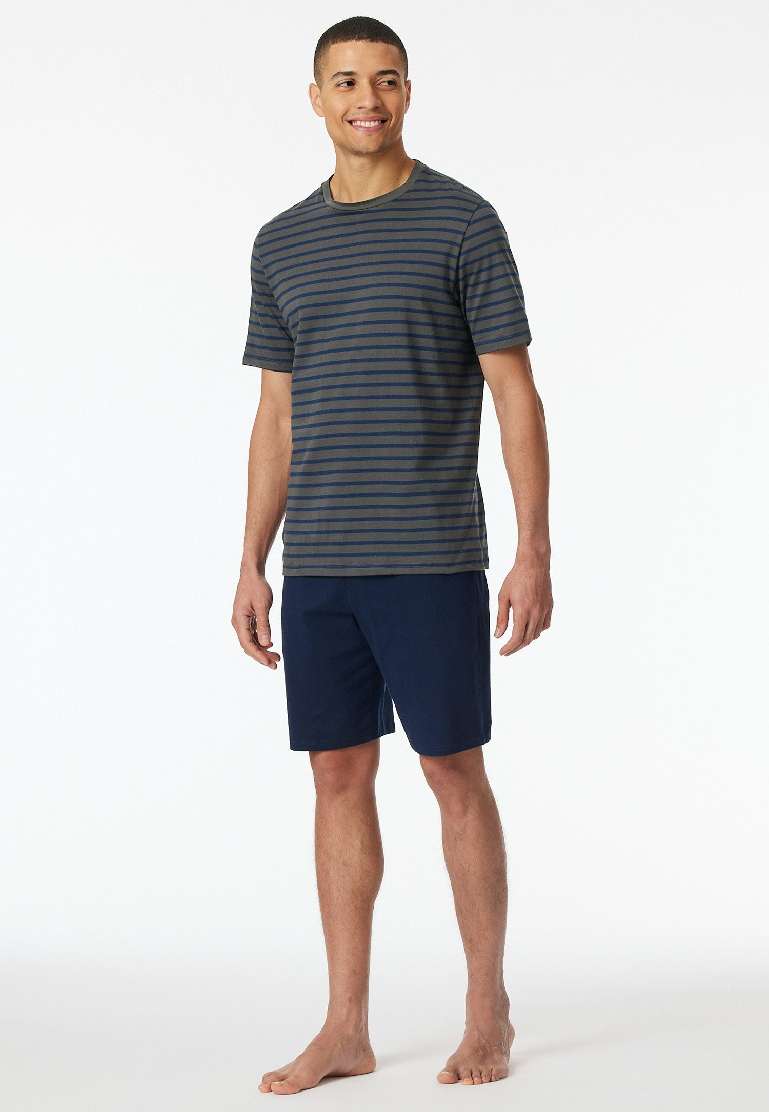 Schiesser Shorty Casual Essentials (2 tlg) mit Streifen