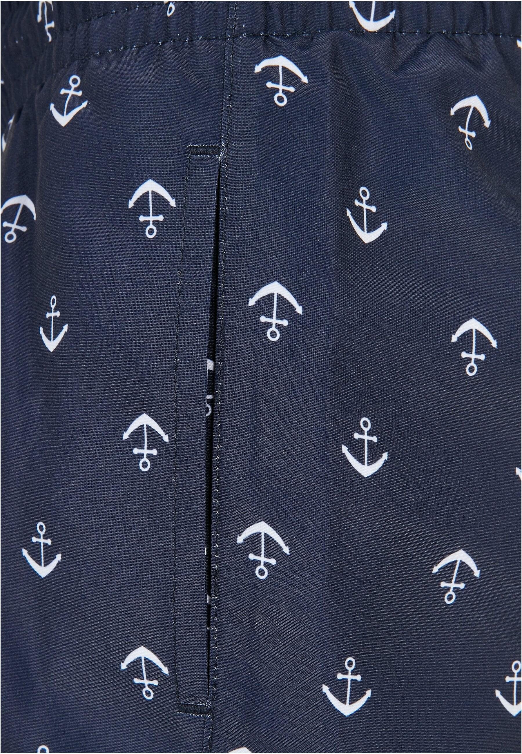 URBAN CLASSICS Badeshorts Swim Pattern Herren Shorts Boys anchor/navy