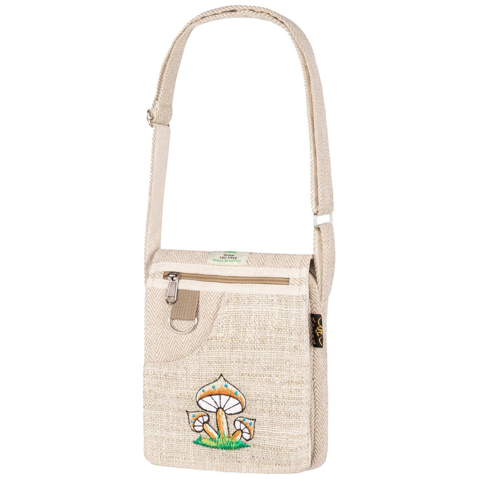 KUNST UND MAGIE Schultertasche Schultertasche Hippie Handtasche Goa Tasche Crossbody Bag Unisex Hanf