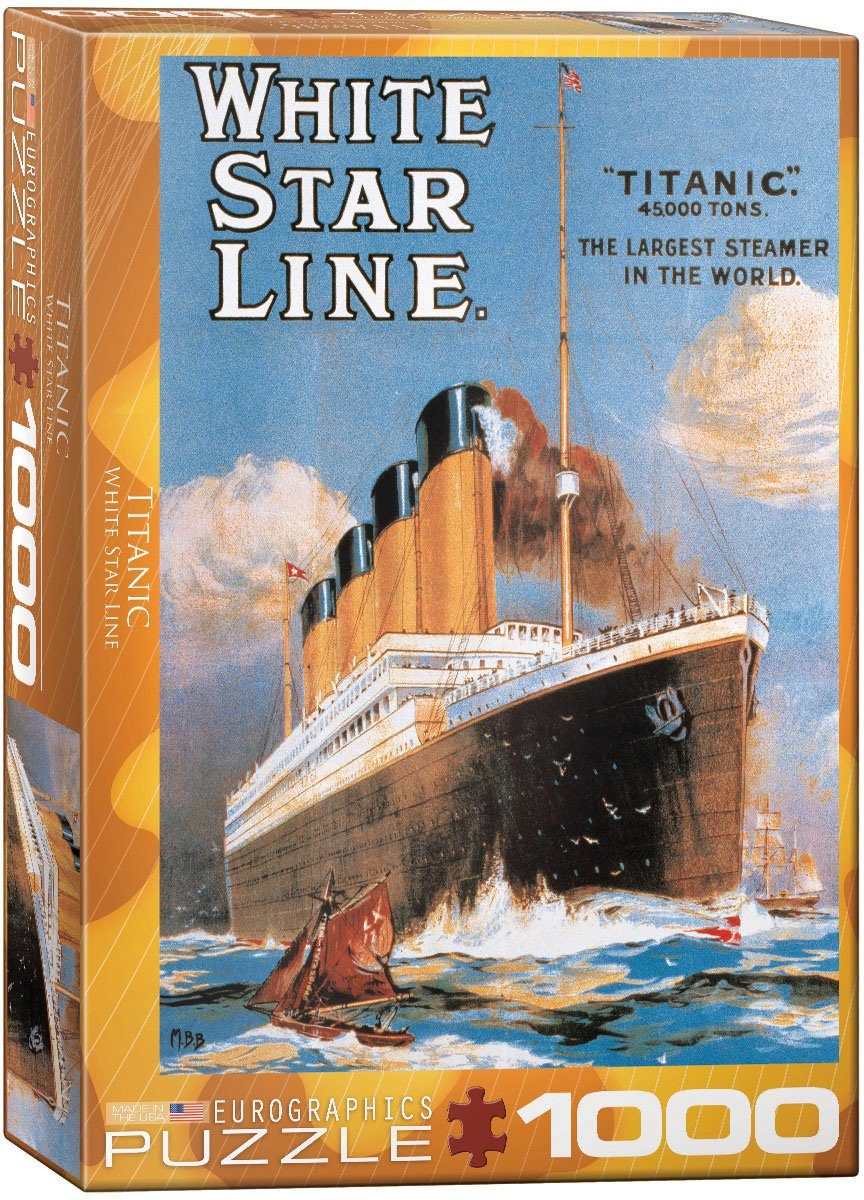 empireposter Puzzle Titanic White Star Line - 1000 Teile Puzzle im Format 68x48 cm, Puzzleteile | Puzzle