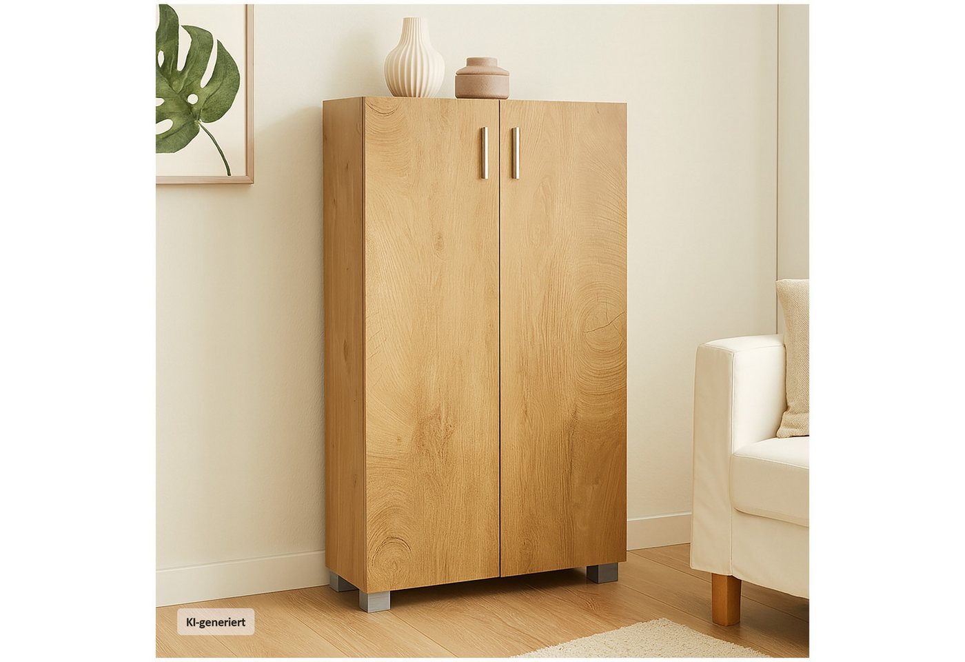 HTI-Living Sideboard Sideboard Kommode mit 2 Türen Baumscheibe (Stück, 1 St., 1 Sideboard), Kommode Midischrank