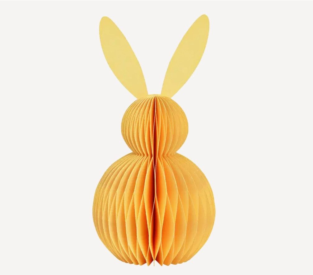 Seyila Home Papierdekoration Papierhase in Wabenoptik, Honeycomb Dekoration aus Papier/Pappe, Honeycomp Hase Ostern