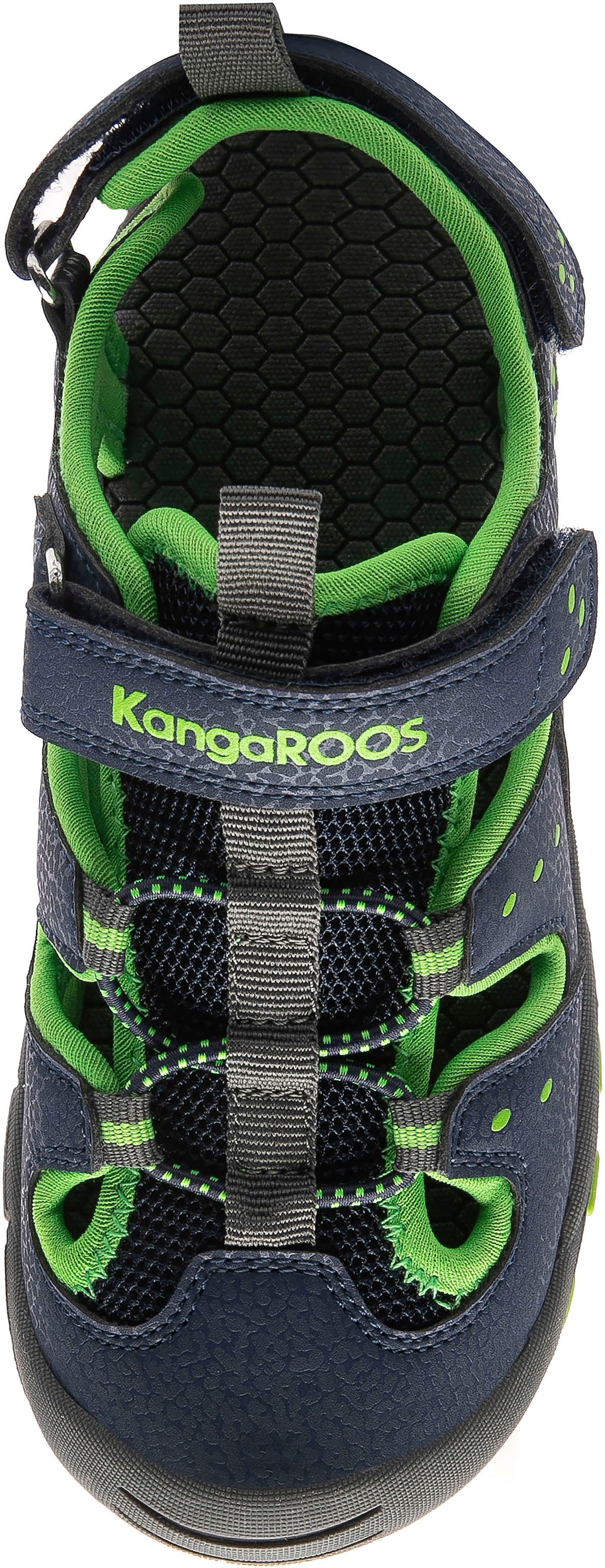 mit navy-lime Sandale K-Trek Klettverschluss KangaROOS