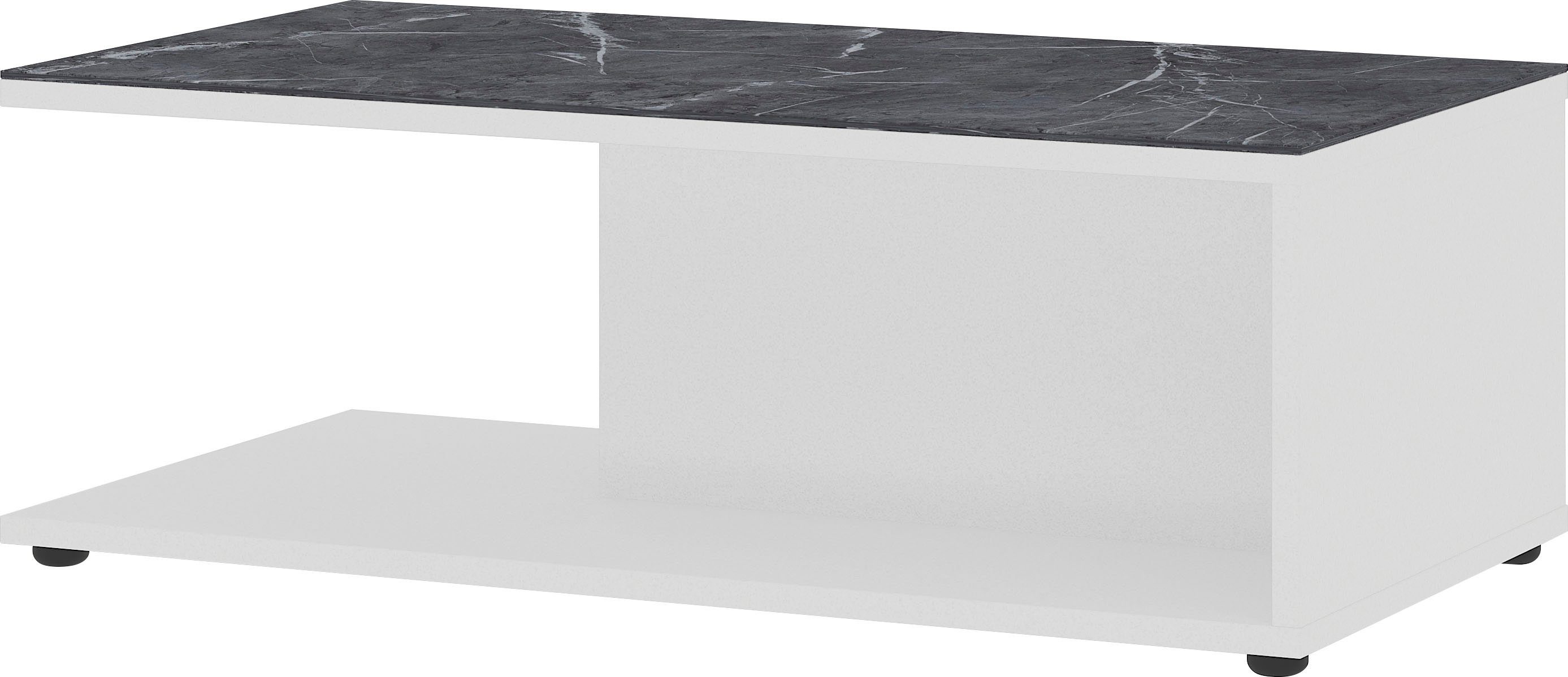 Marmor-Nachbildung cm, Breite Weiß/Marmor-Nachbildung | Couchtisch GERMANIA 109 filigraner mit Deckplatte California,