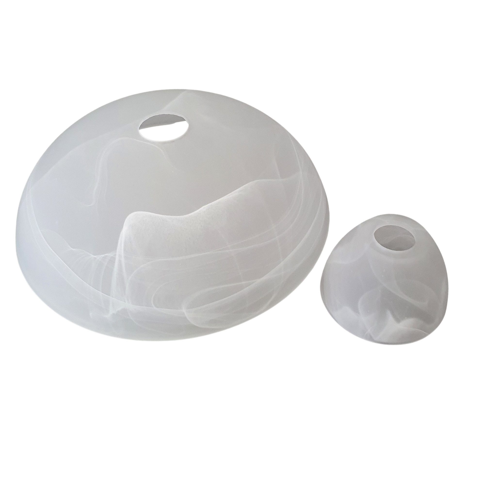 Lichthandel Hoch Lampenschirm Fluterglas Set E14-E27 Leseleuchte & Oberlich günstig online kaufen