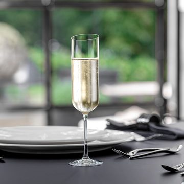 Villeroy & Boch Gläser-Set NewMoon Sektgläser-Set, 170 ml, 4-teilig, Glas