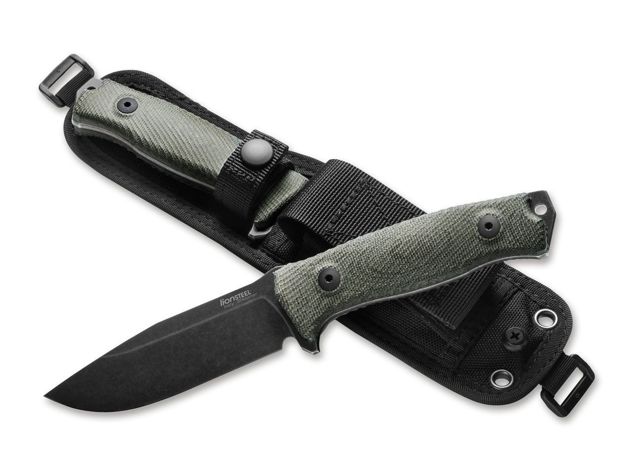 LionSteel Taschenmesser Feststehendes Messer M5 Canvas Black
