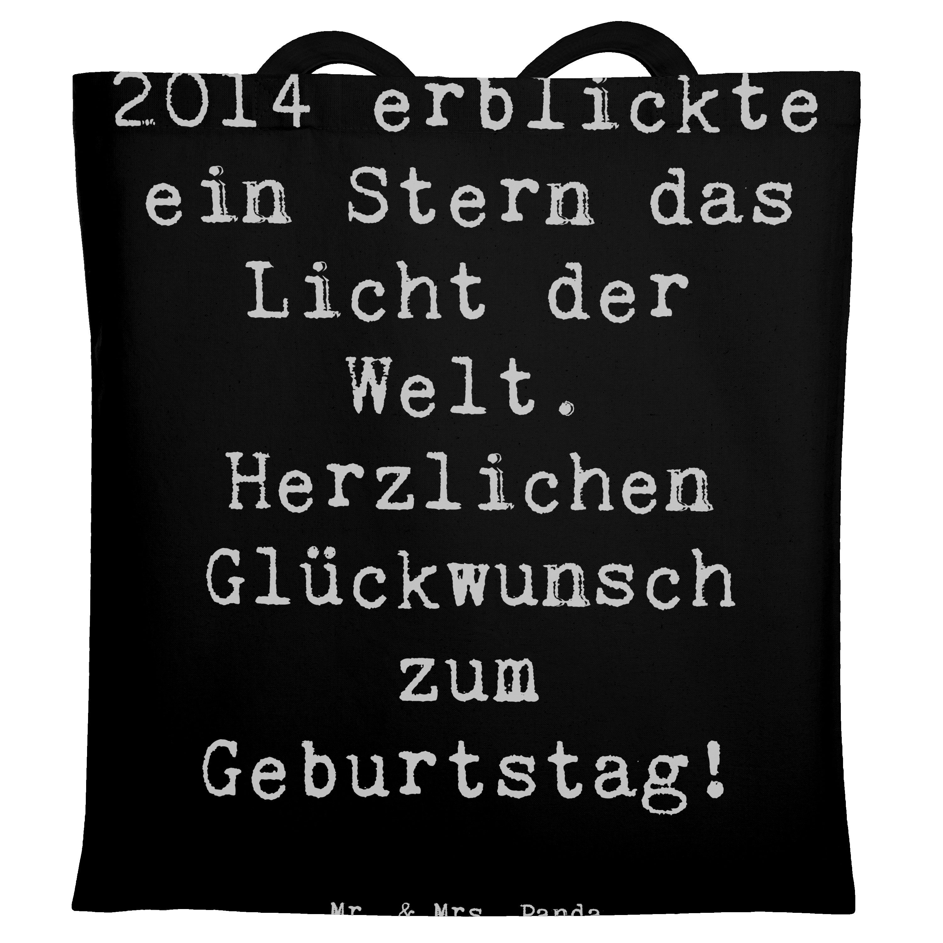 Tragetasche 2014 Geburtstag Stern - Schwarz - Geschenk, Geburtstagsglückwünsche