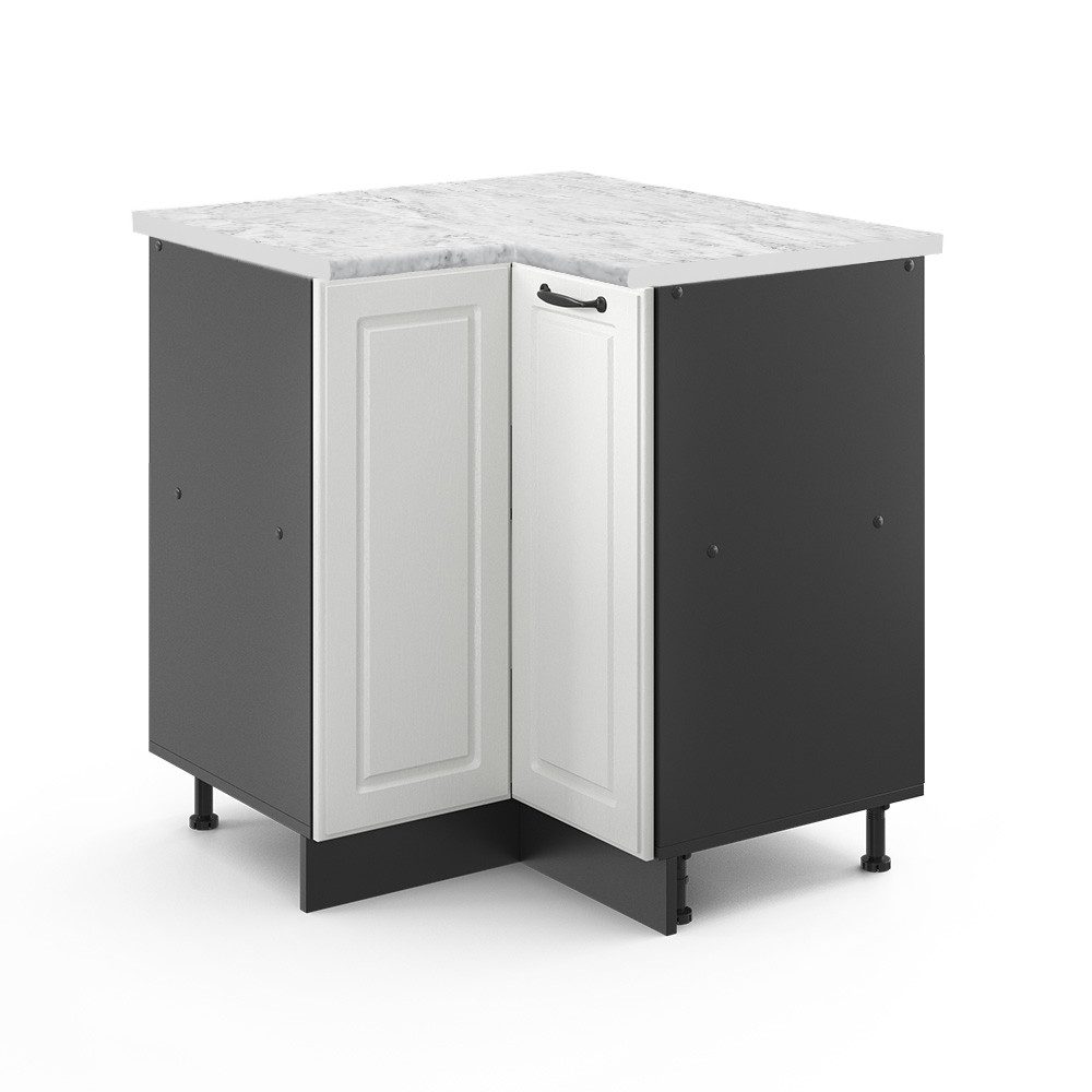 Vicco Eckunterschrank R-Line, Weiß Landhaus/Anthrazit, 75.6 günstig online kaufen