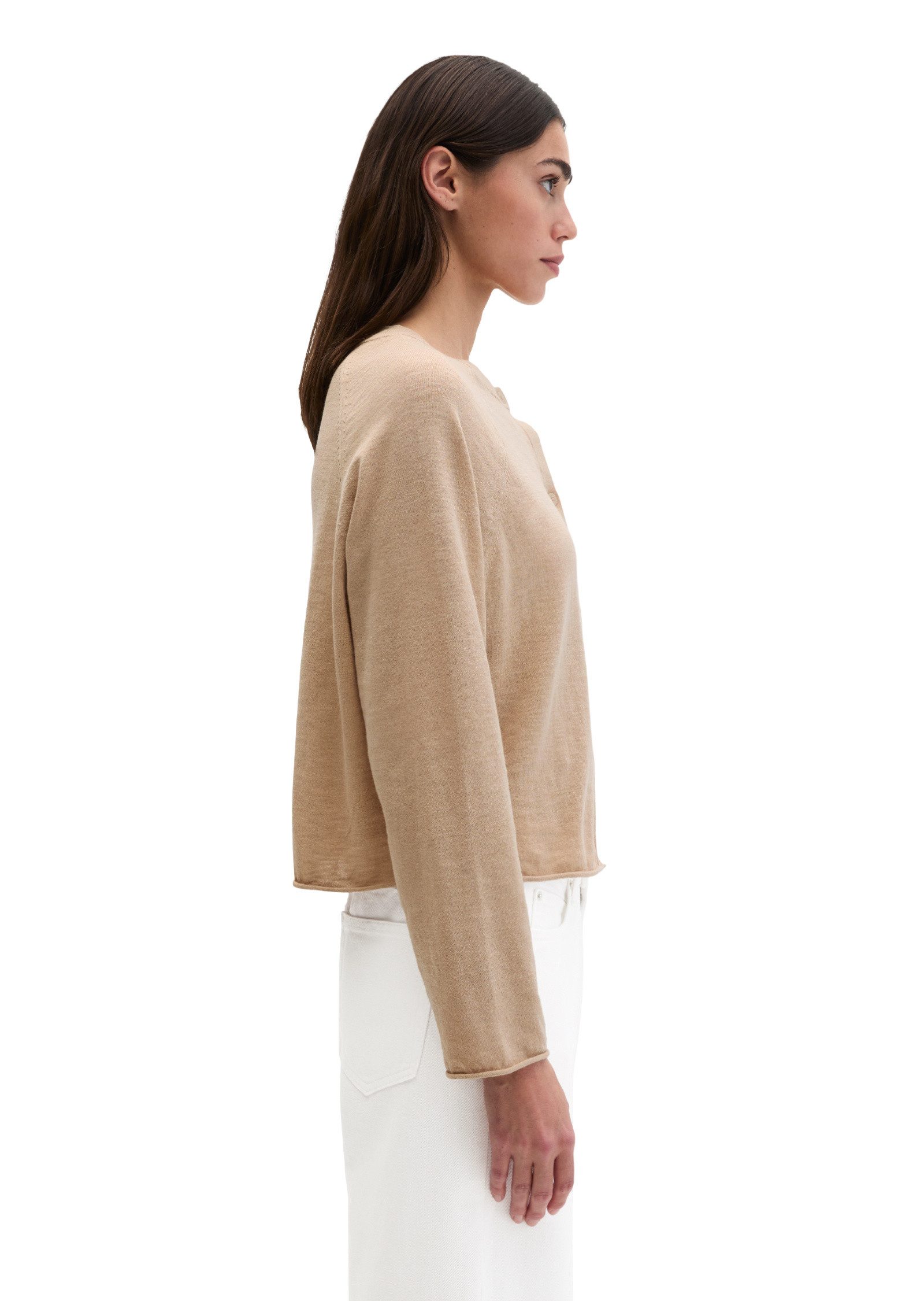 Marc O'Polo Cardigan aus Bio-Baumwolle-Leinen-Mix