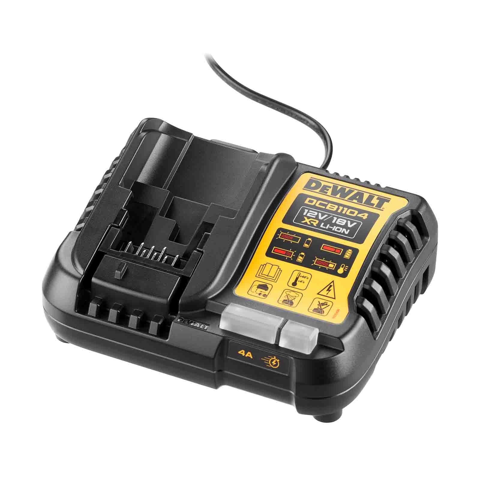 DeWalt DeWALT Akku-Set DCB1104P2-QW, 18V, + V) Zusatz-Akku (18 5Ah, 2x Schnellladegerät DCB1104P2-QW XR-Akkus