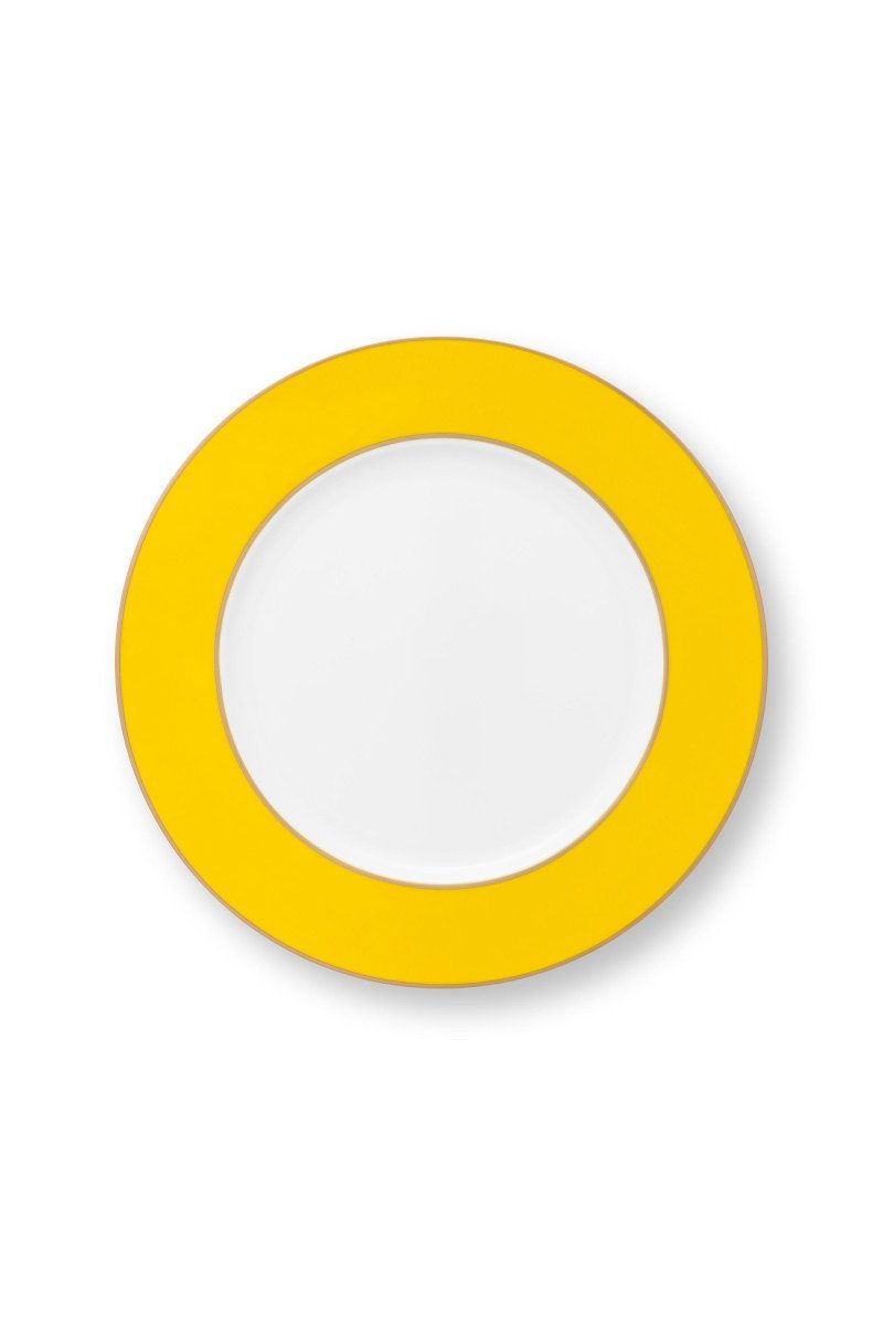 PiP Studio Speiseteller CHIQUE Speiseteller gold-gelb 28cm, Plate Pip Chique Gold-Yellow 28cm