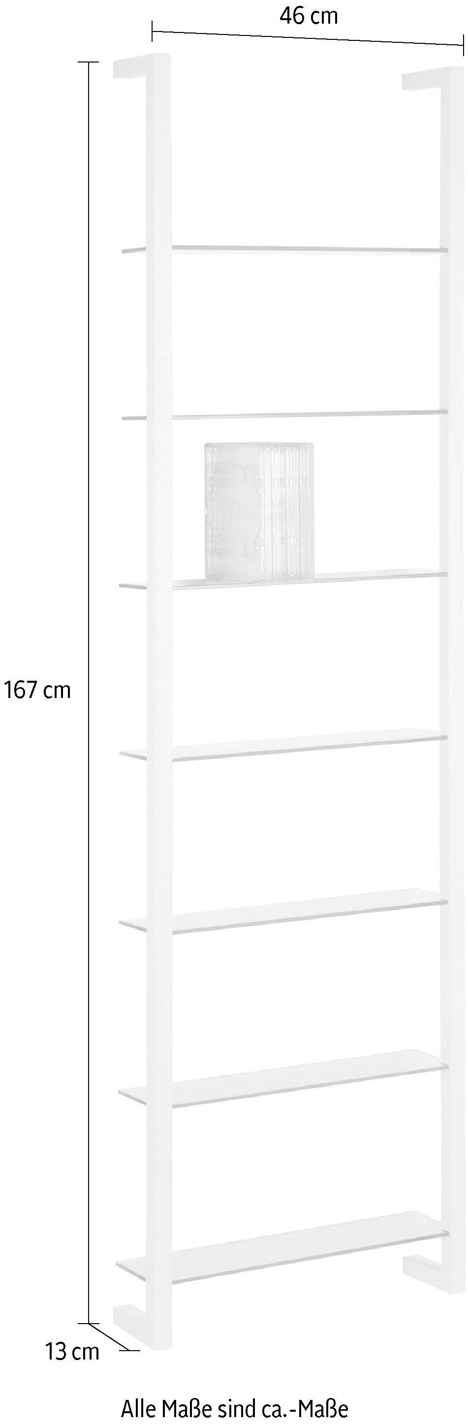 Spinder Design Wandregal CUBIC weiß/Glasböden