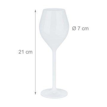 relaxdays Champagnerglas Champagner Gläser Kunststoff 6er Set, Kunststoff