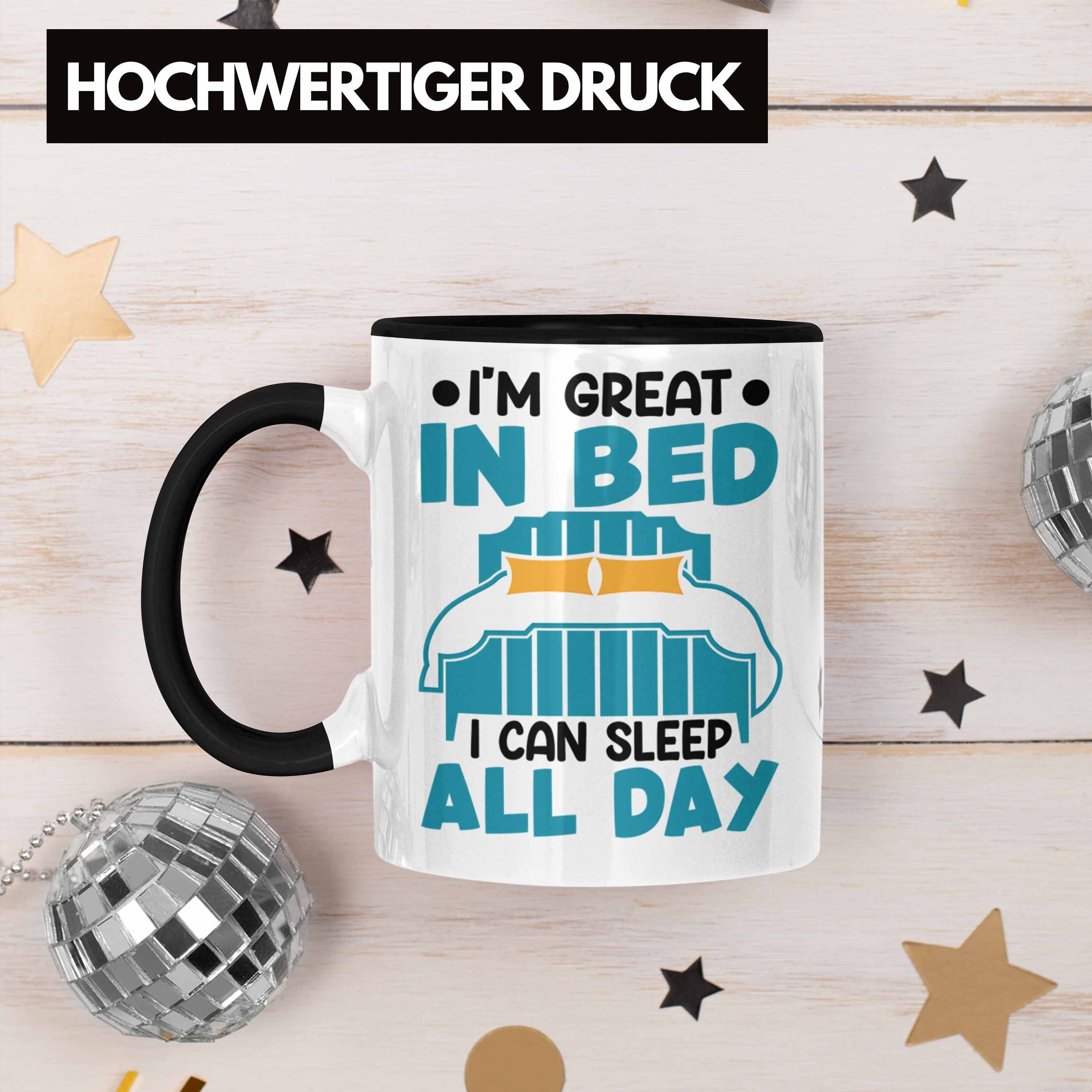 Bed Geschenk I'm Trendation In Great für Tasse Tasse Trendation Schwarz - Spruch