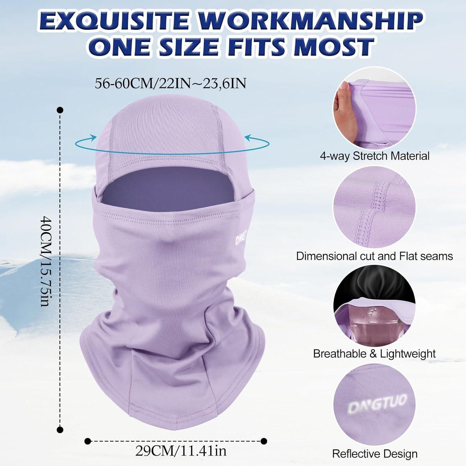 LuxusKollektion Sturmhaube Sturmhaube Balaclava Winter Winddicht Fleece Herren Damen Violett