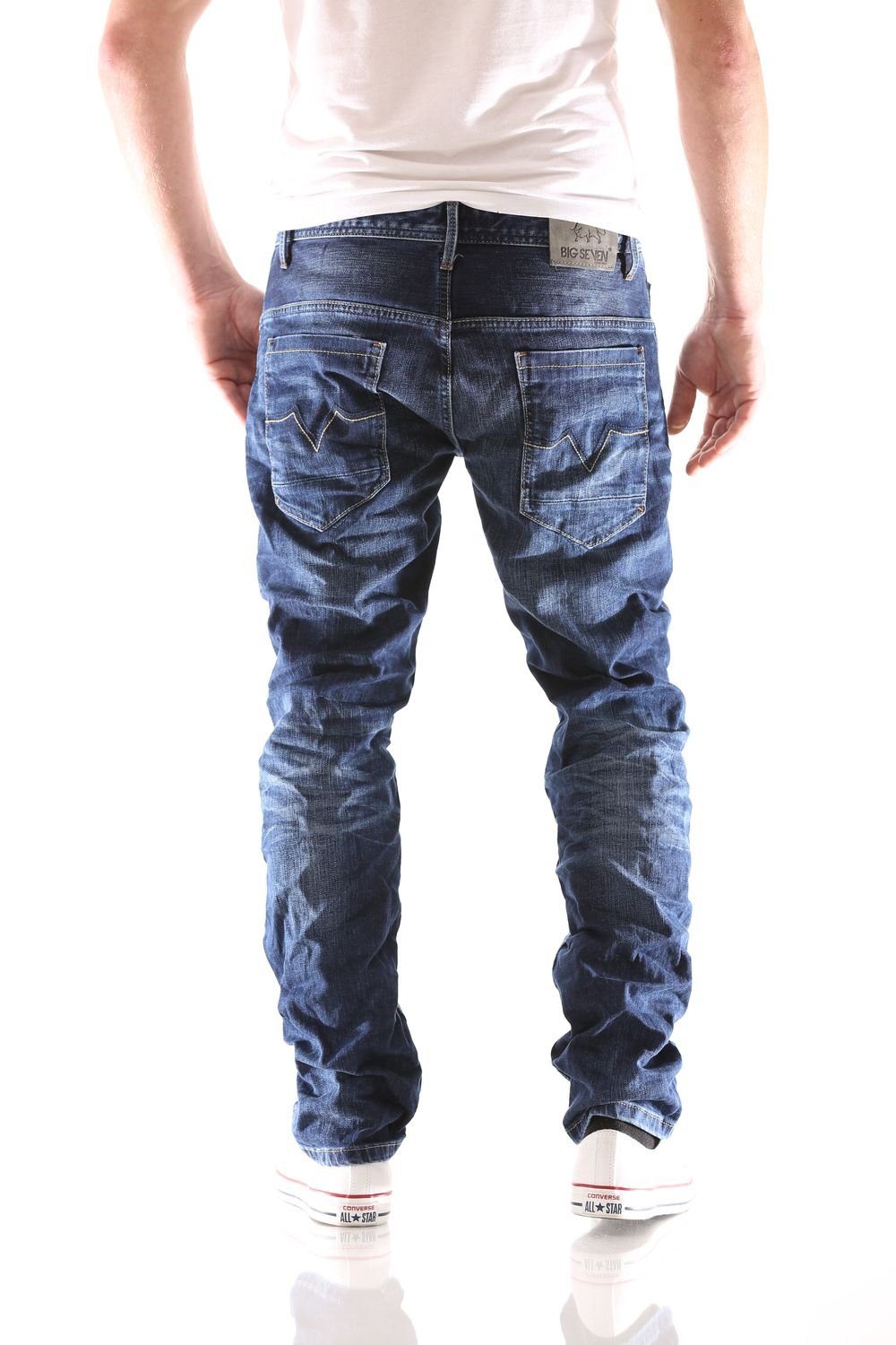 Seven Big Morris Regular Blue Herren Regular-fit-Jeans Jeans Big Seven Night