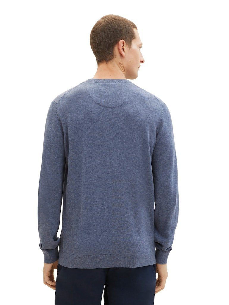 Tom Tailor Herren Rundhals Pullover BASIC CREWNECK - Relaxed Fit günstig online kaufen